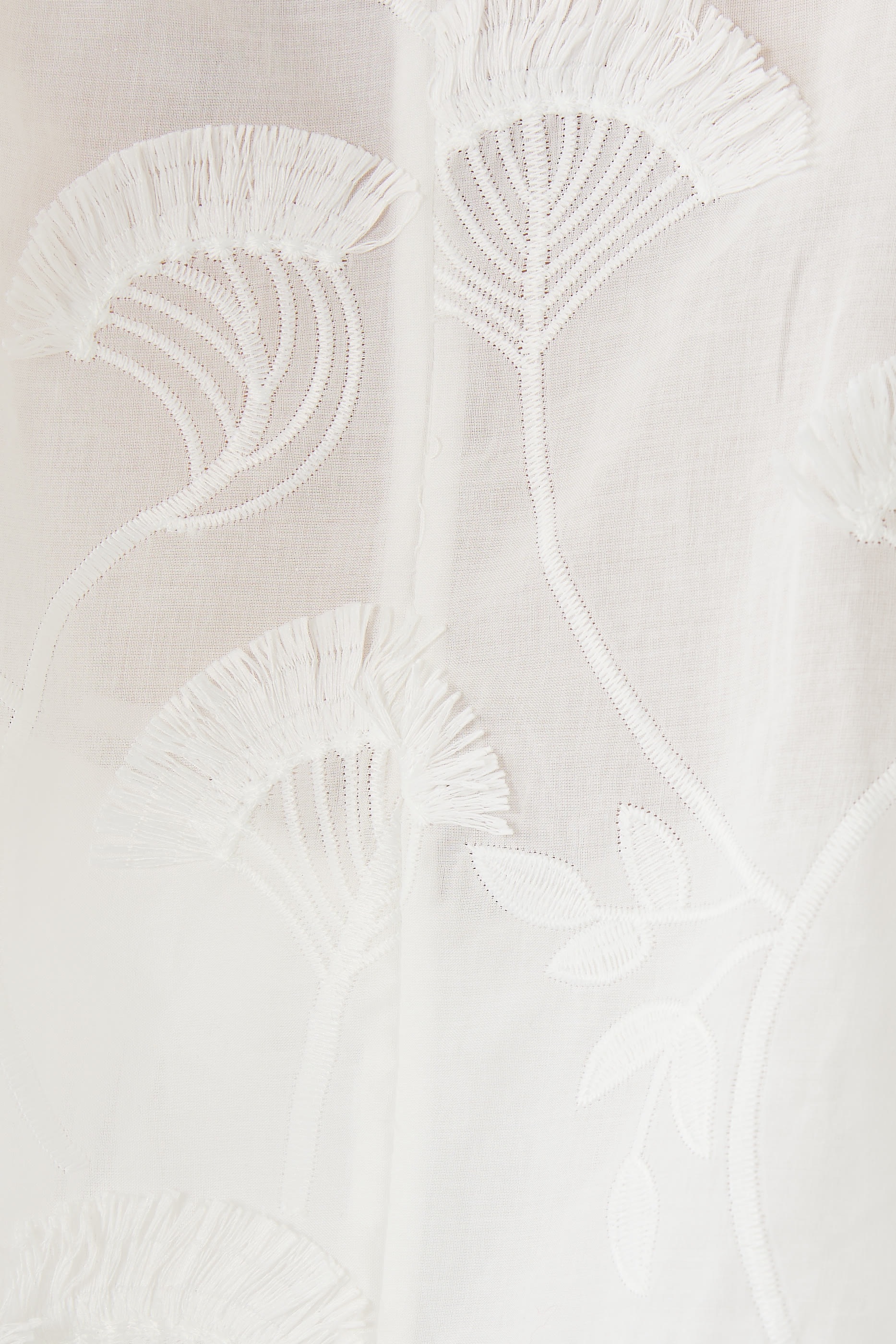 Embroidery Voile Top with Organza Combo