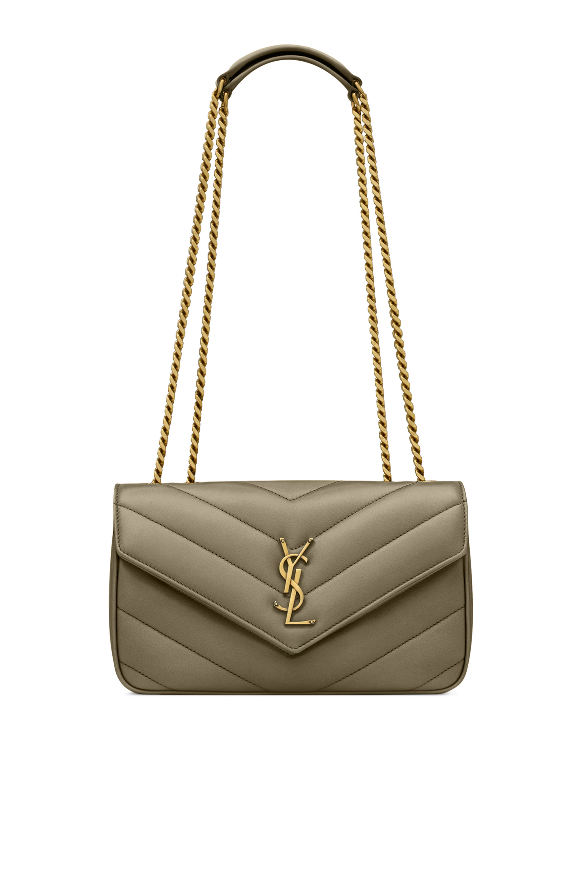  Loulou Small Chain Bag In Matelassé Lambskin