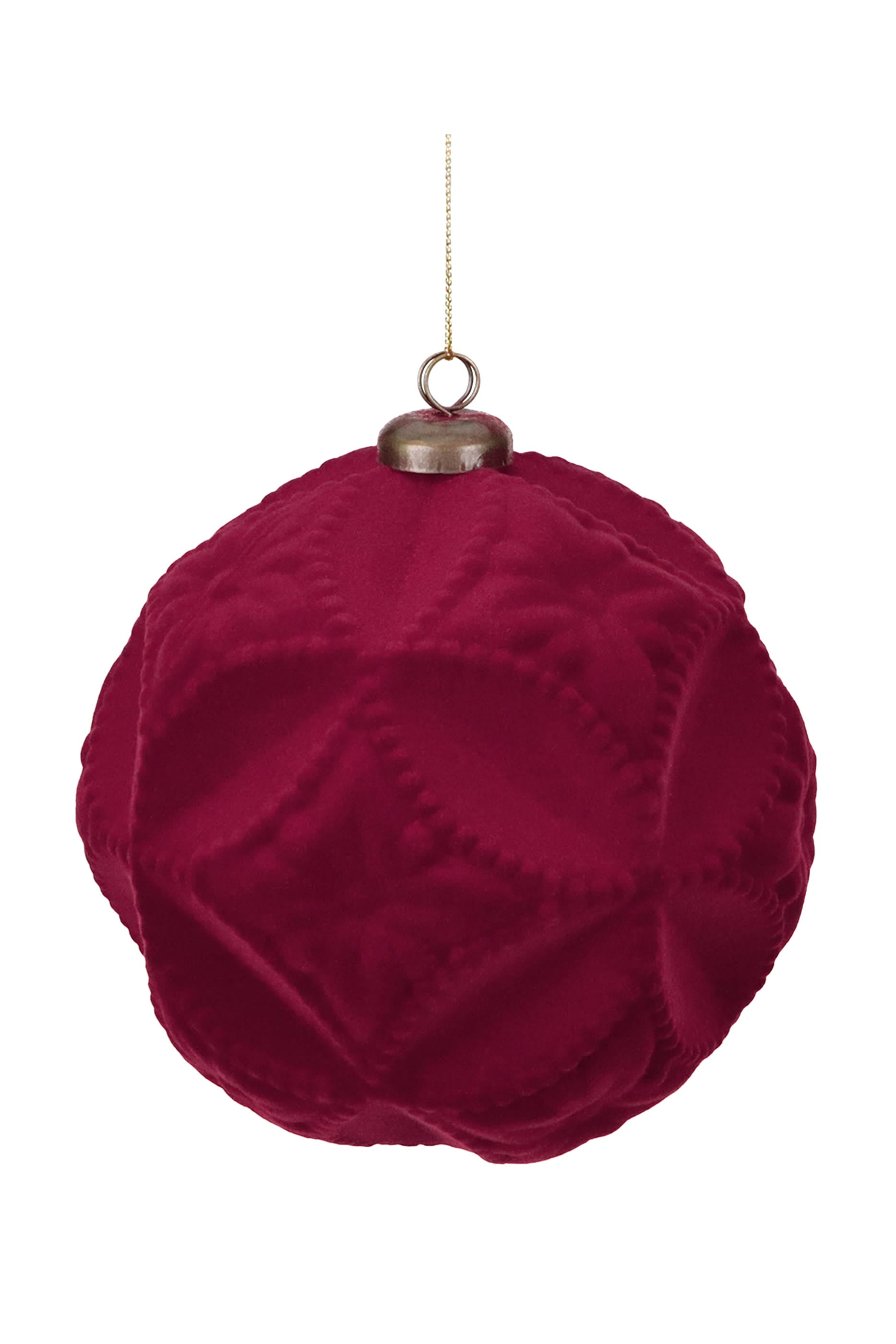 Flocked 3D Flower Ball Ornament