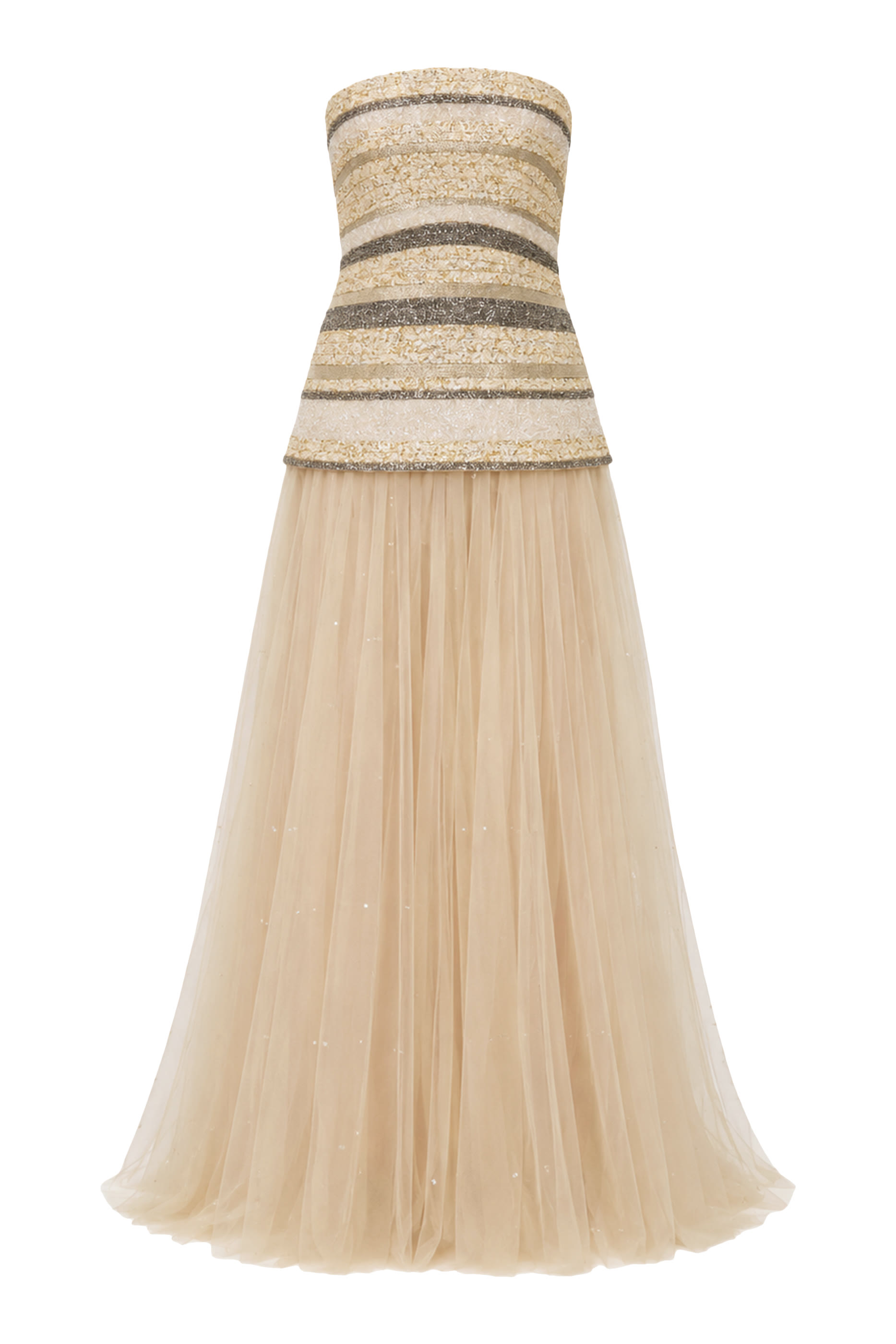 Mirella Tulle Strapless Gown