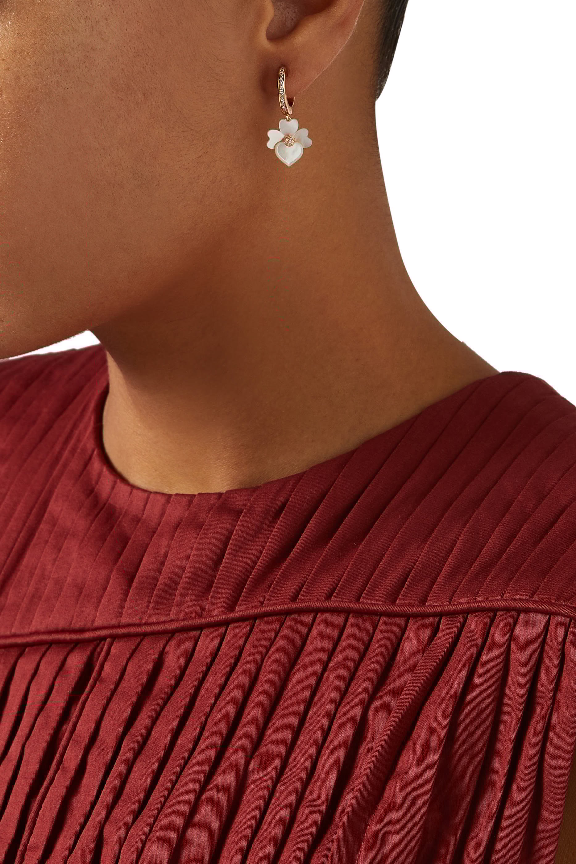 Precious Pansy Pav&eacute; Drop Earrings