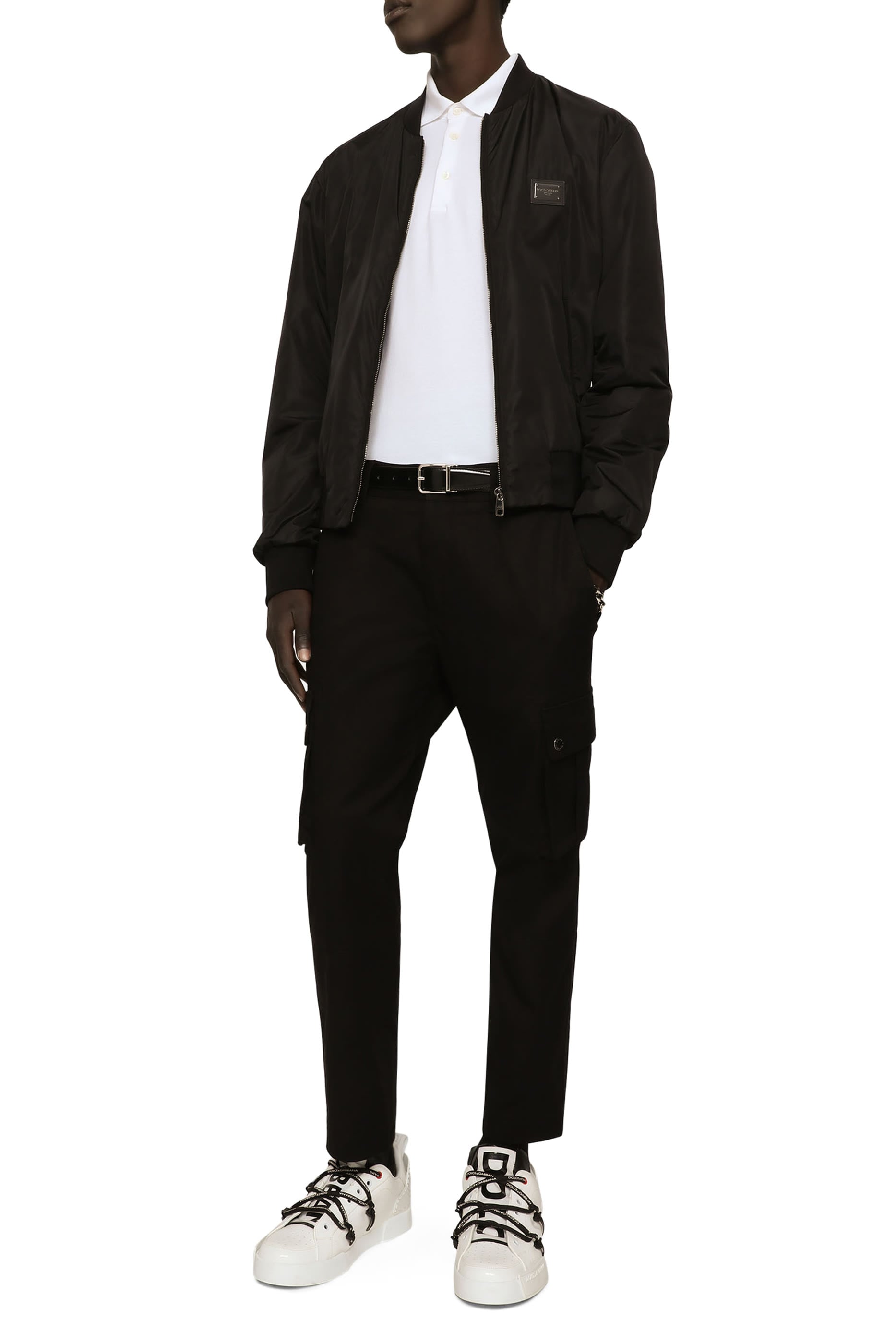 Cotton Piqué Polo-Shirt with Branded Tag