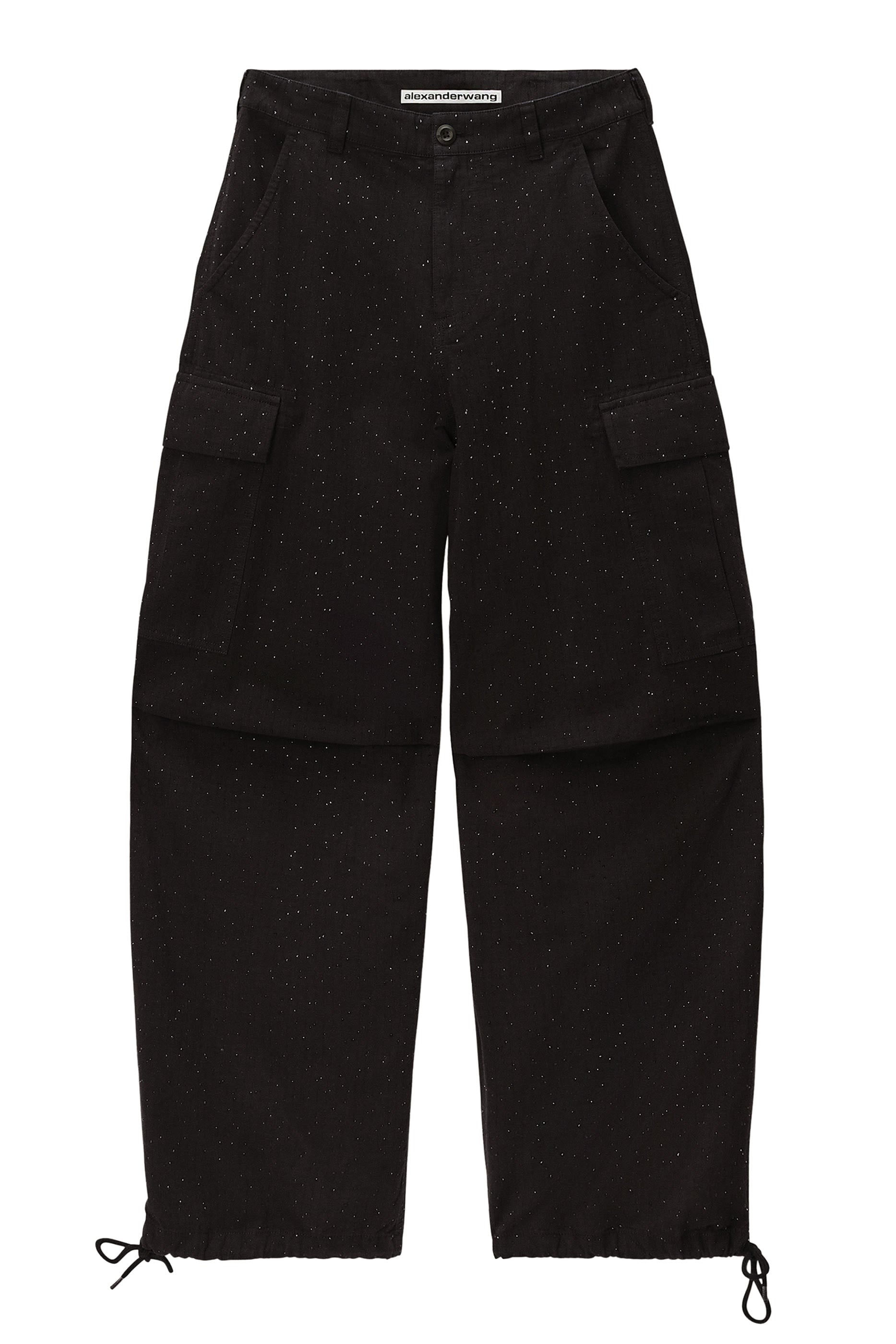 Crystal Embellished Cargo Pants
