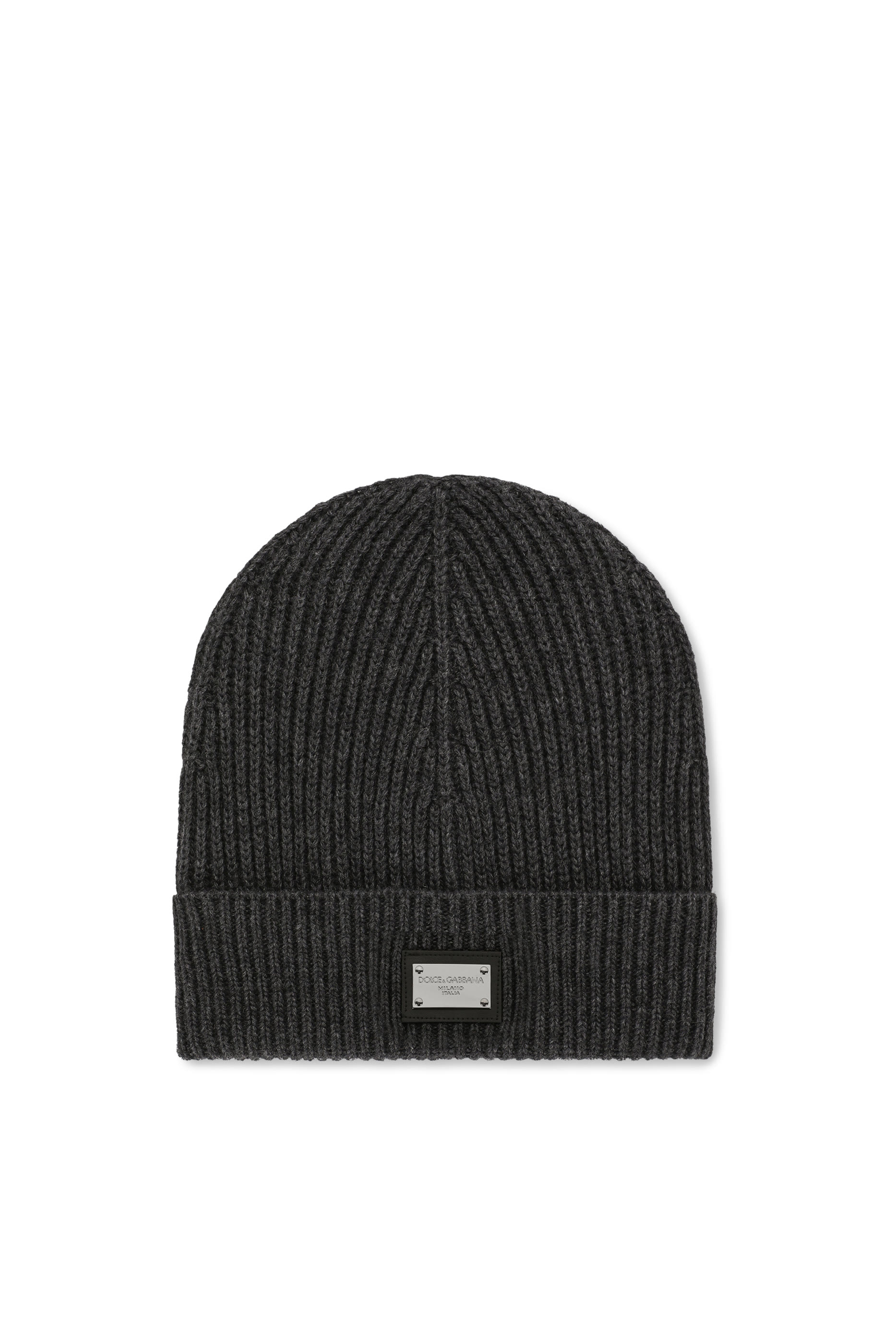 Cashmere and Wool Hat with Logo Tag 