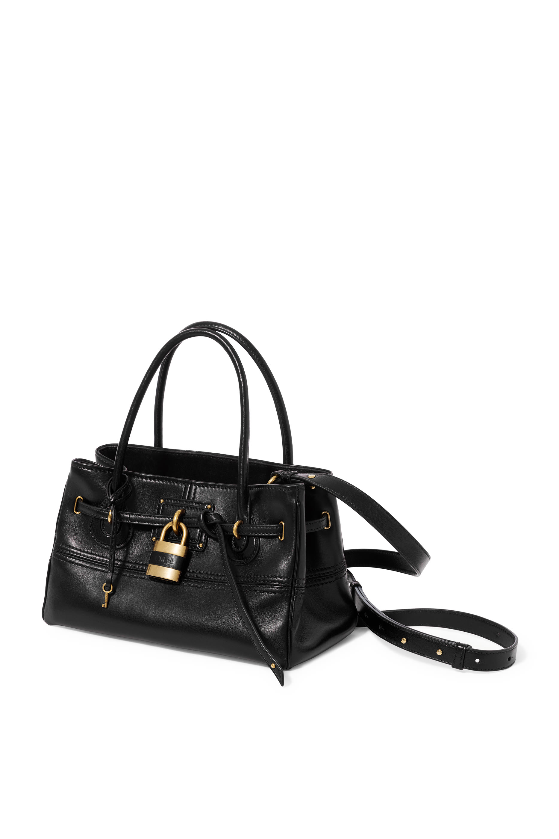 Small Paddington Sling Top-Handle Bag in Soft Leather