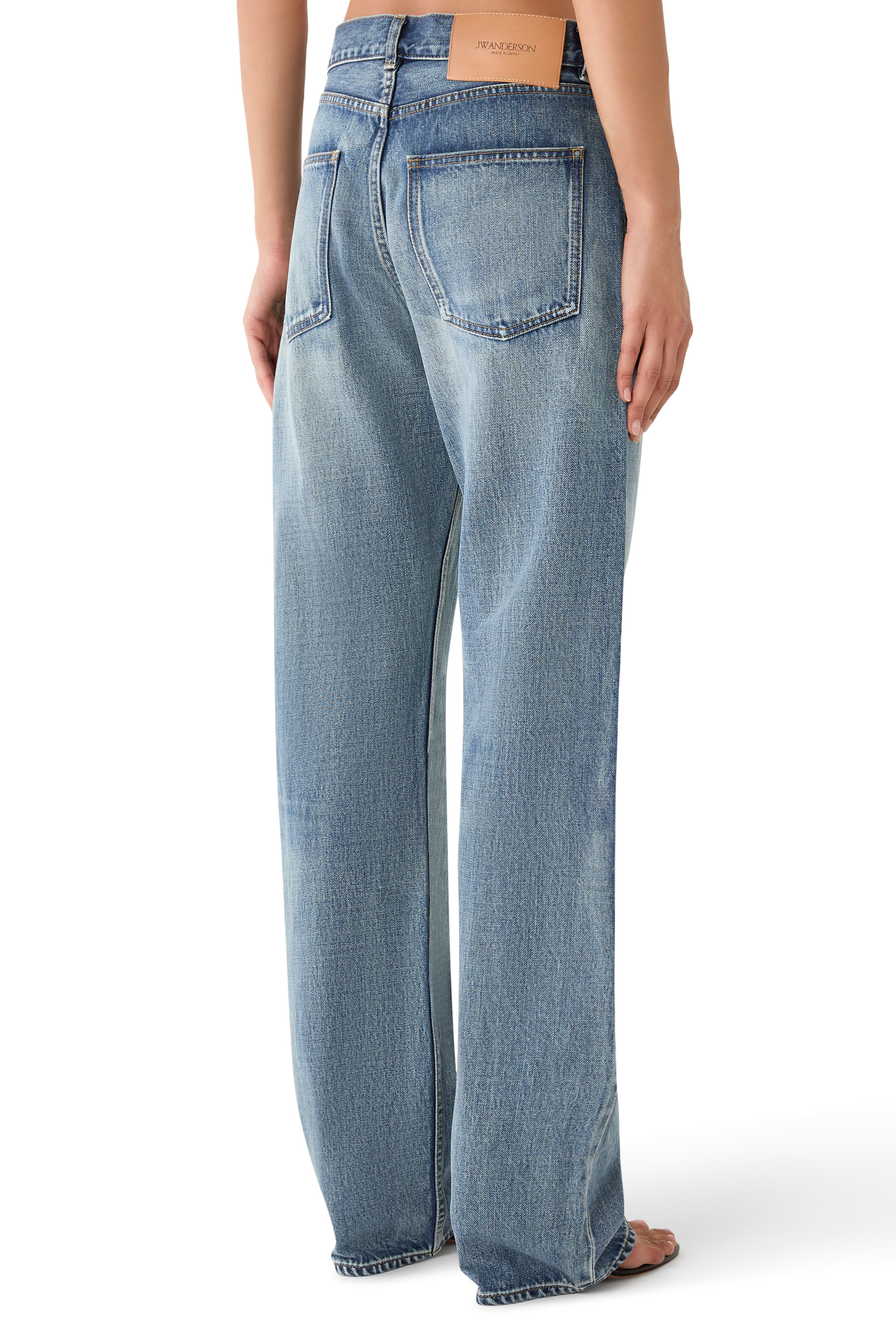 Straight-Leg Denim Jeans