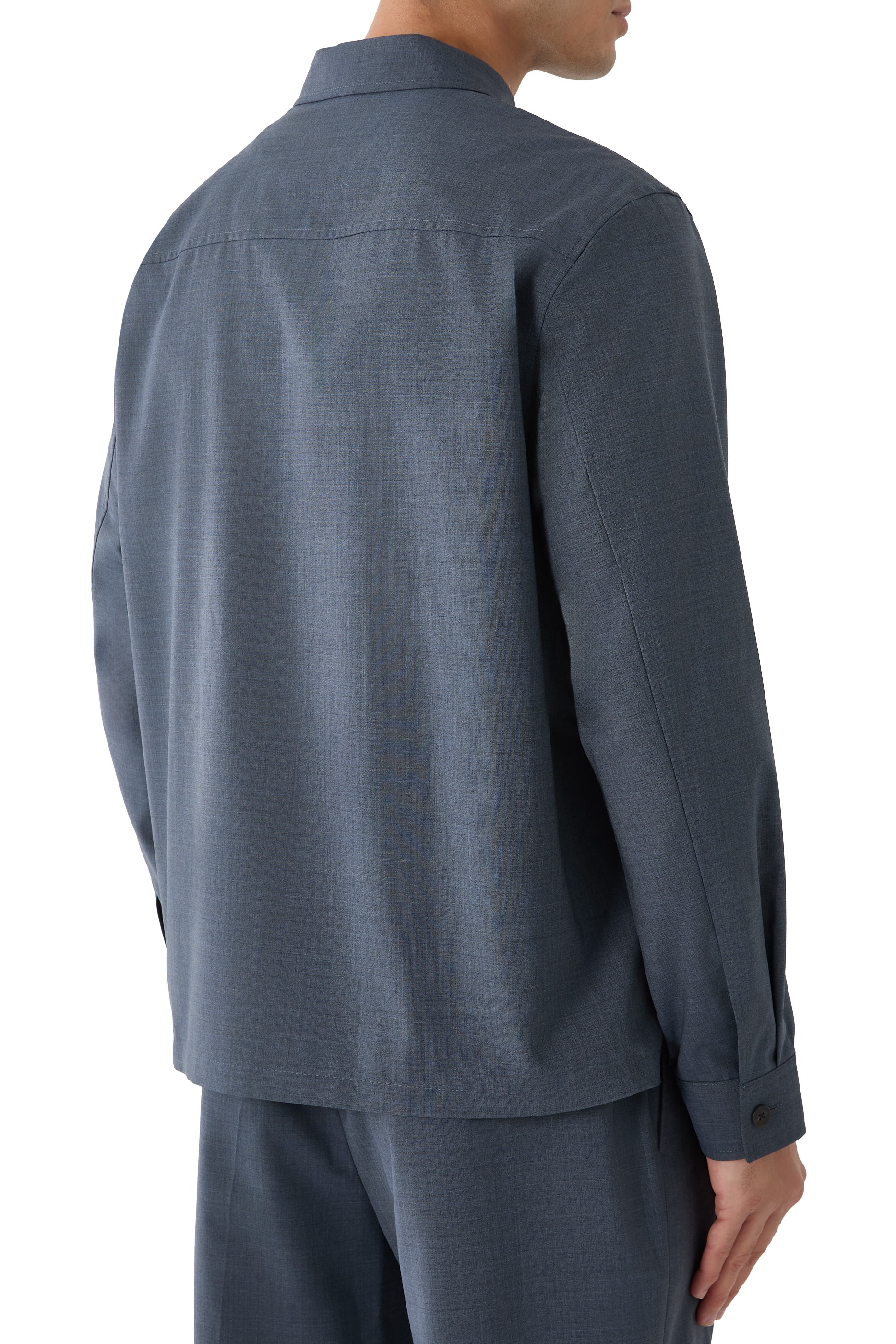  Zip Overshirt in Motion Wool