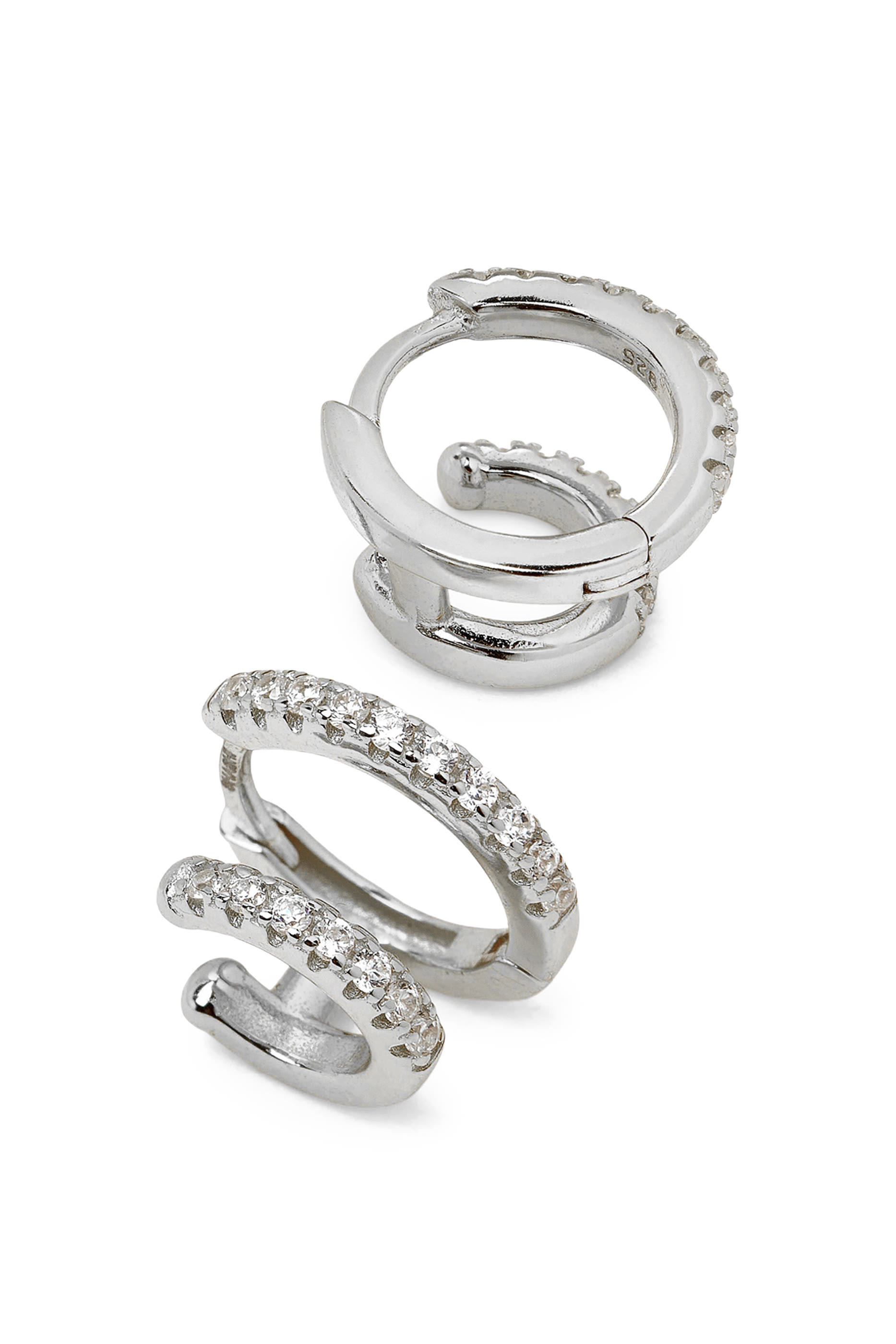 Double Katerina Huggie Earrings