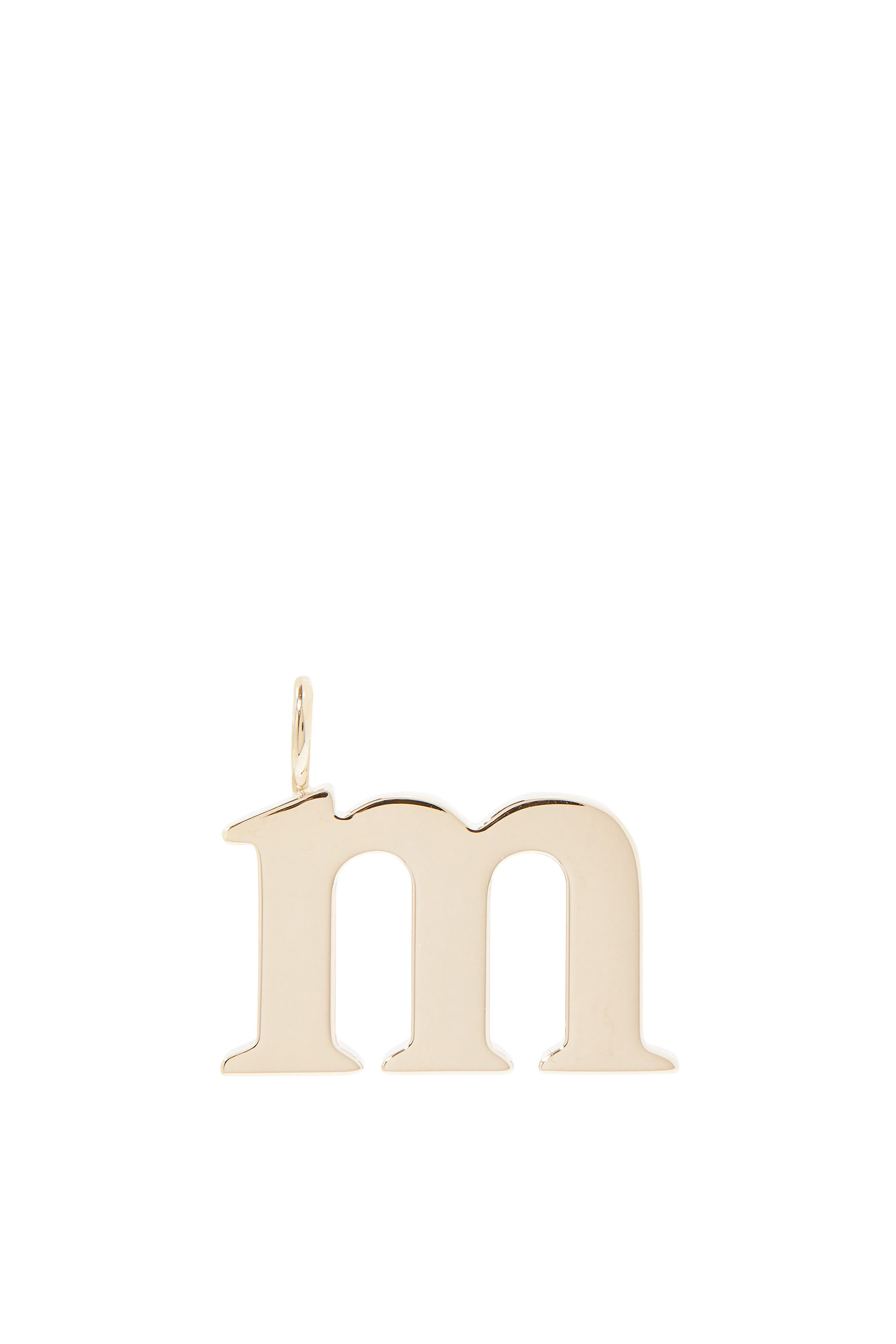 M Alphabet Charm, Brass