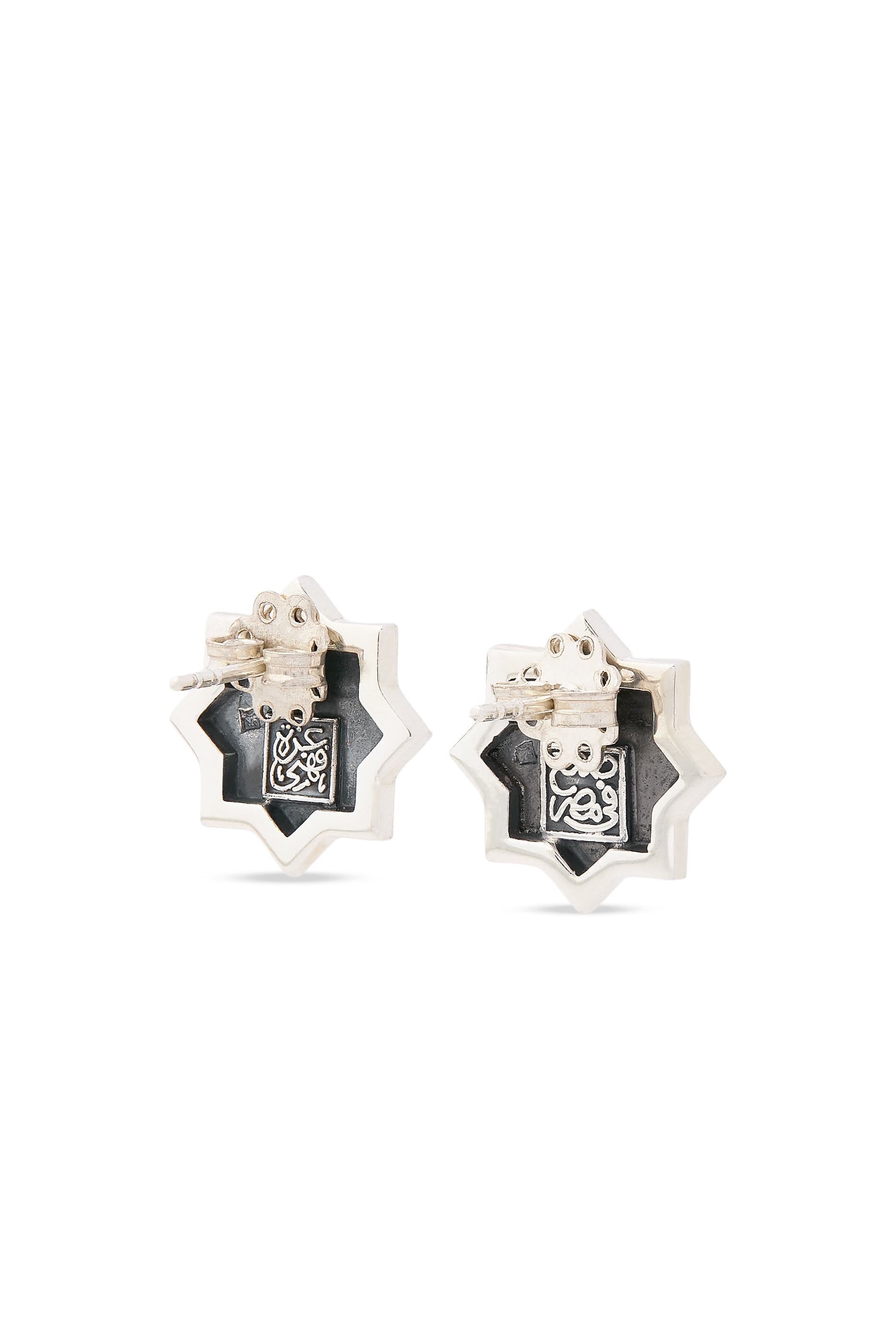 Jashankir Earrings, 18K Yellow Gold with Sterling Silver, Pearl & Diamonds