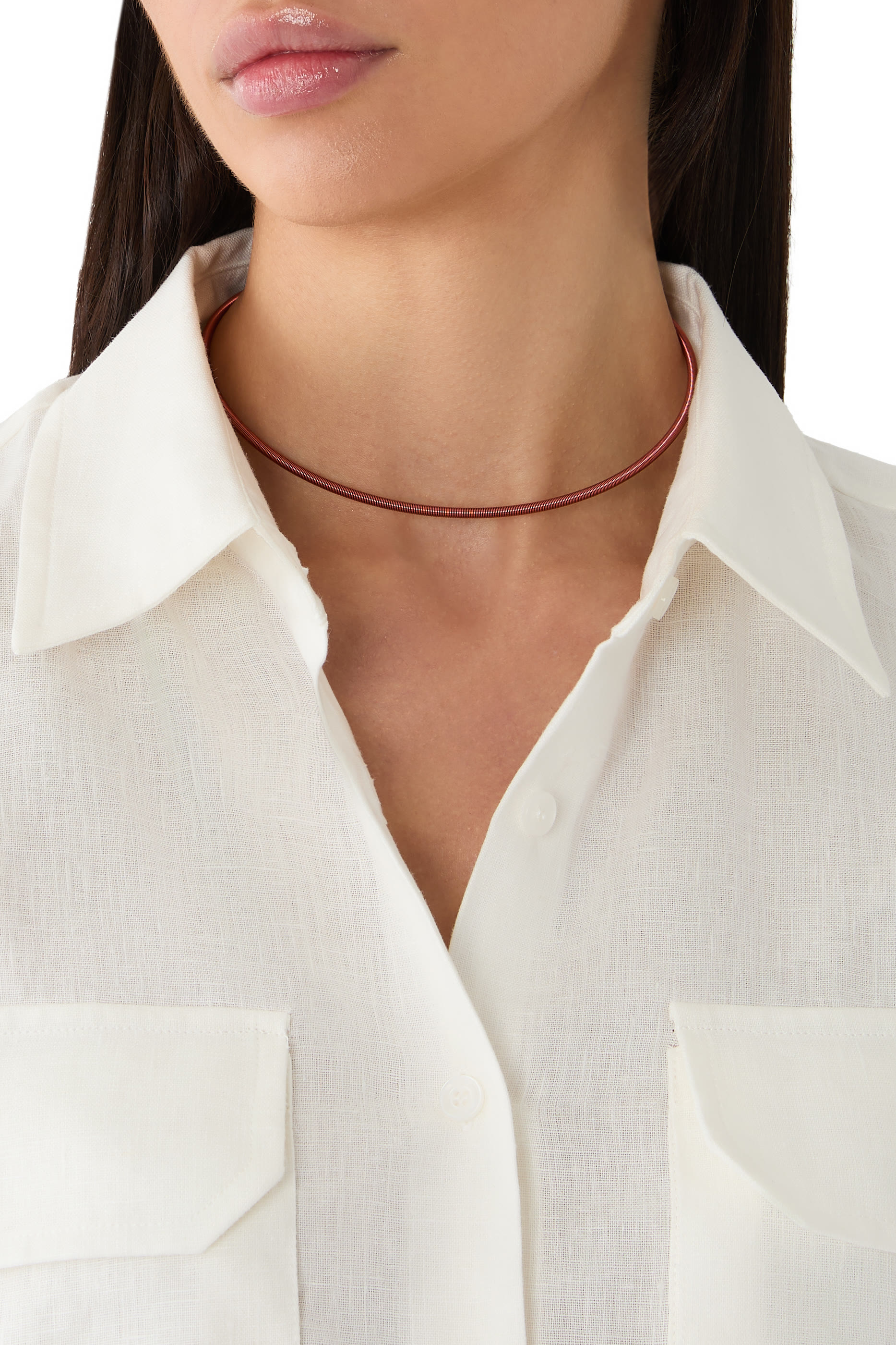 Wire Double Clip Necklace