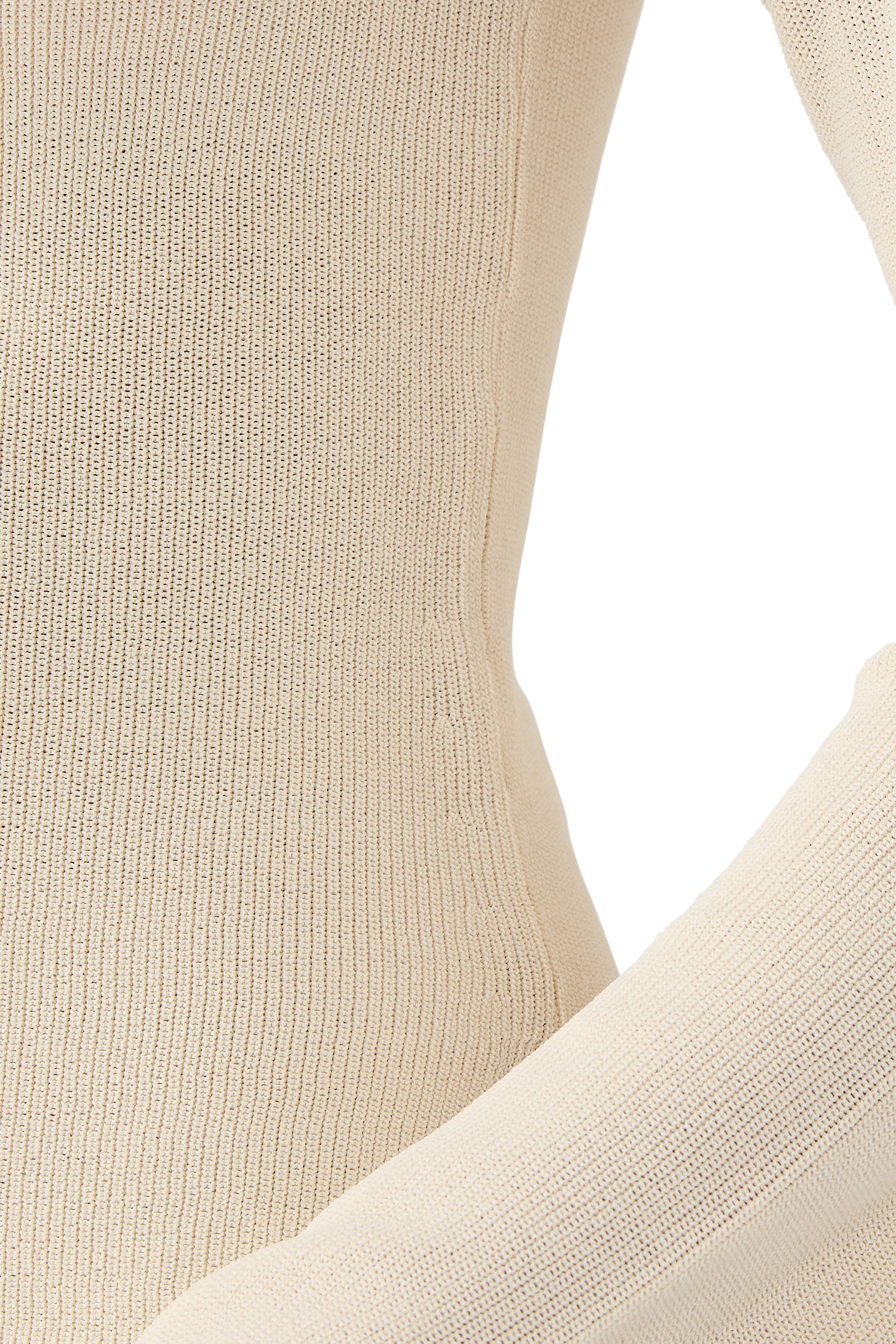 Stretch Rib Knit Boatneck Top