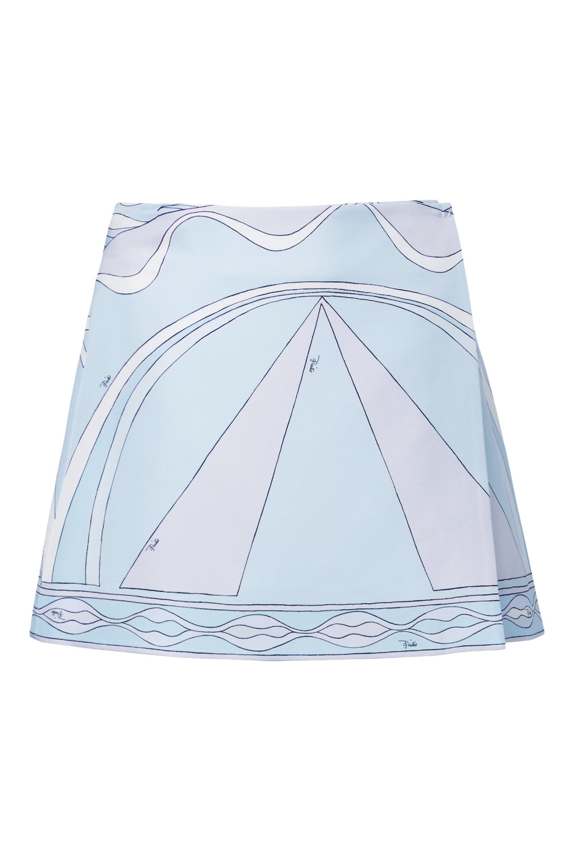 Dune Print Silk Skirt 