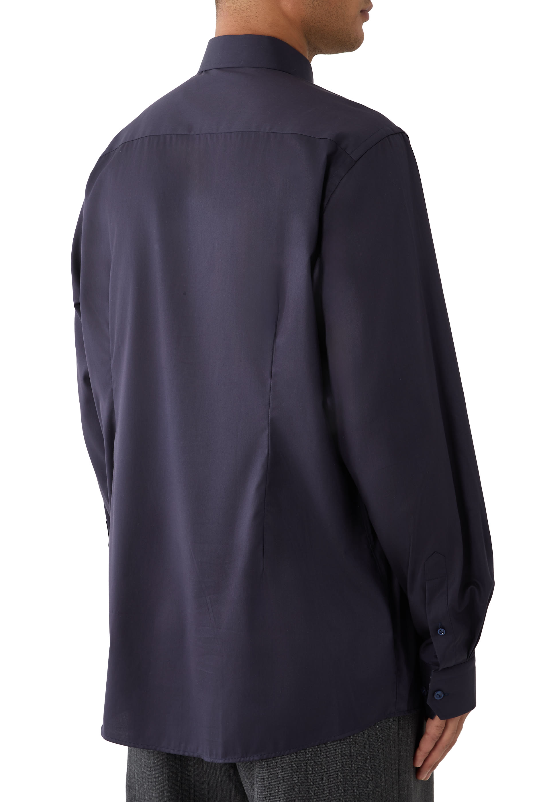 Geometric Effect Signature Twill Shirt