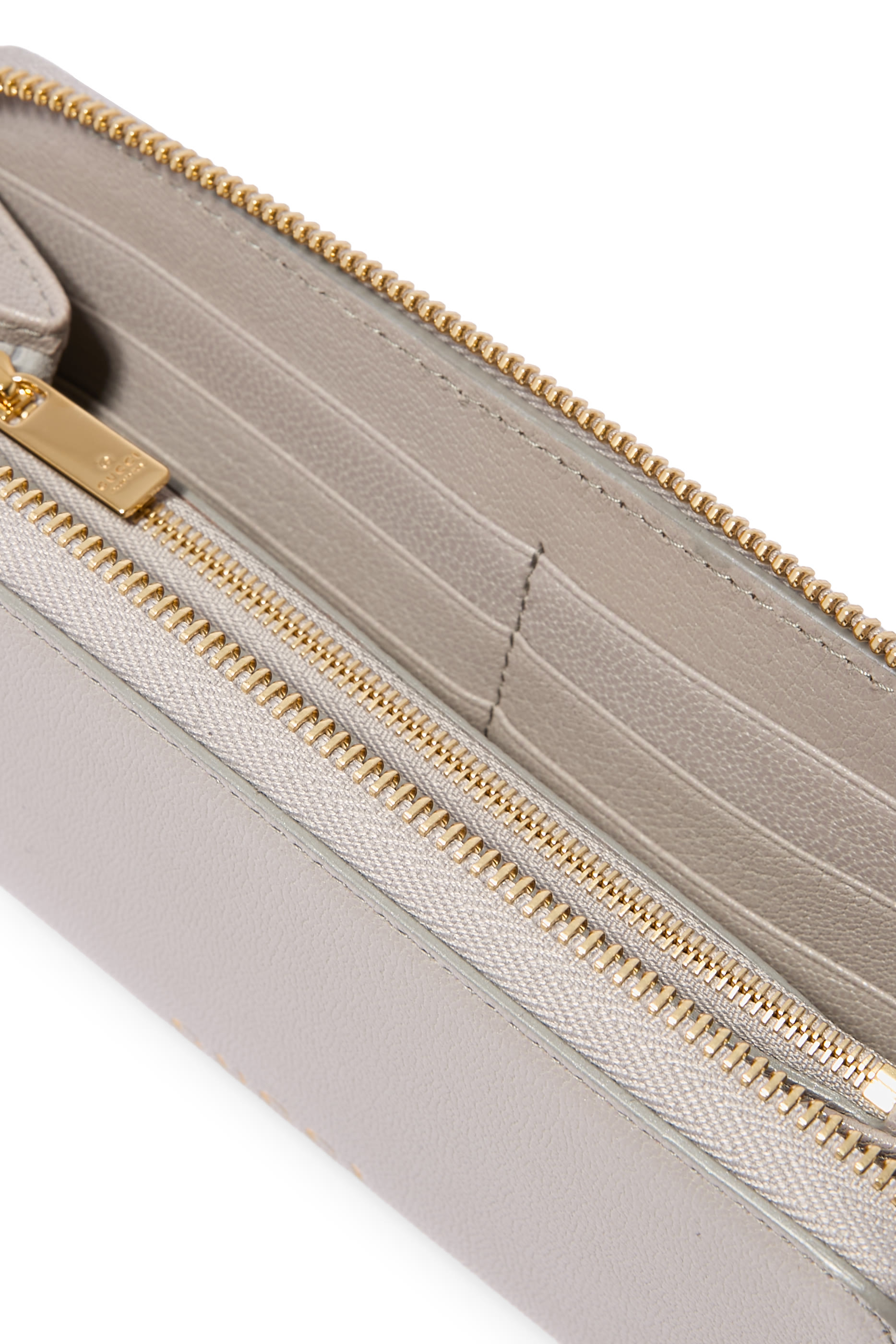  Zip Around Wallet with Logo Lettering 