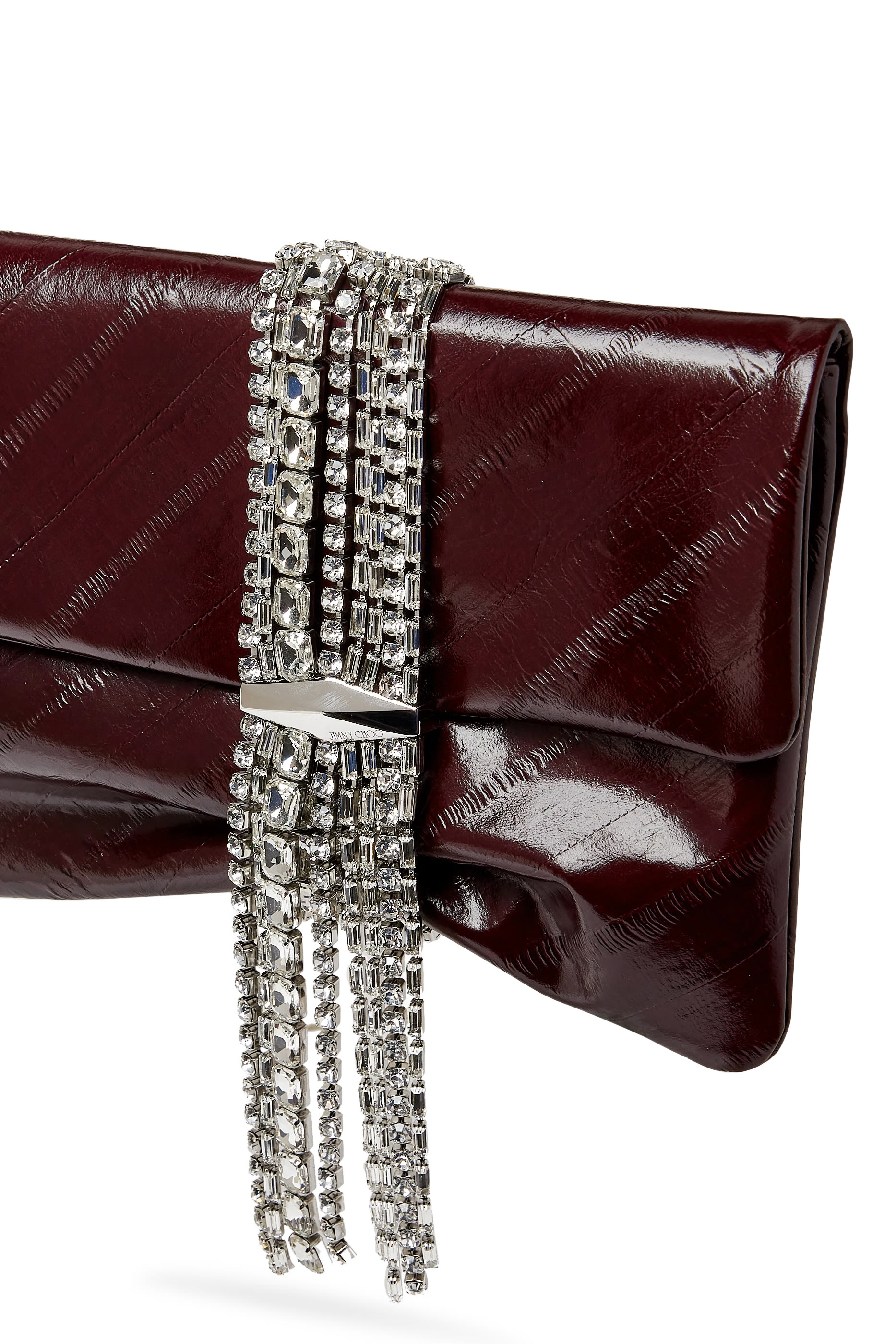 Zandra Vintage Metallic Leather Clutch Bag