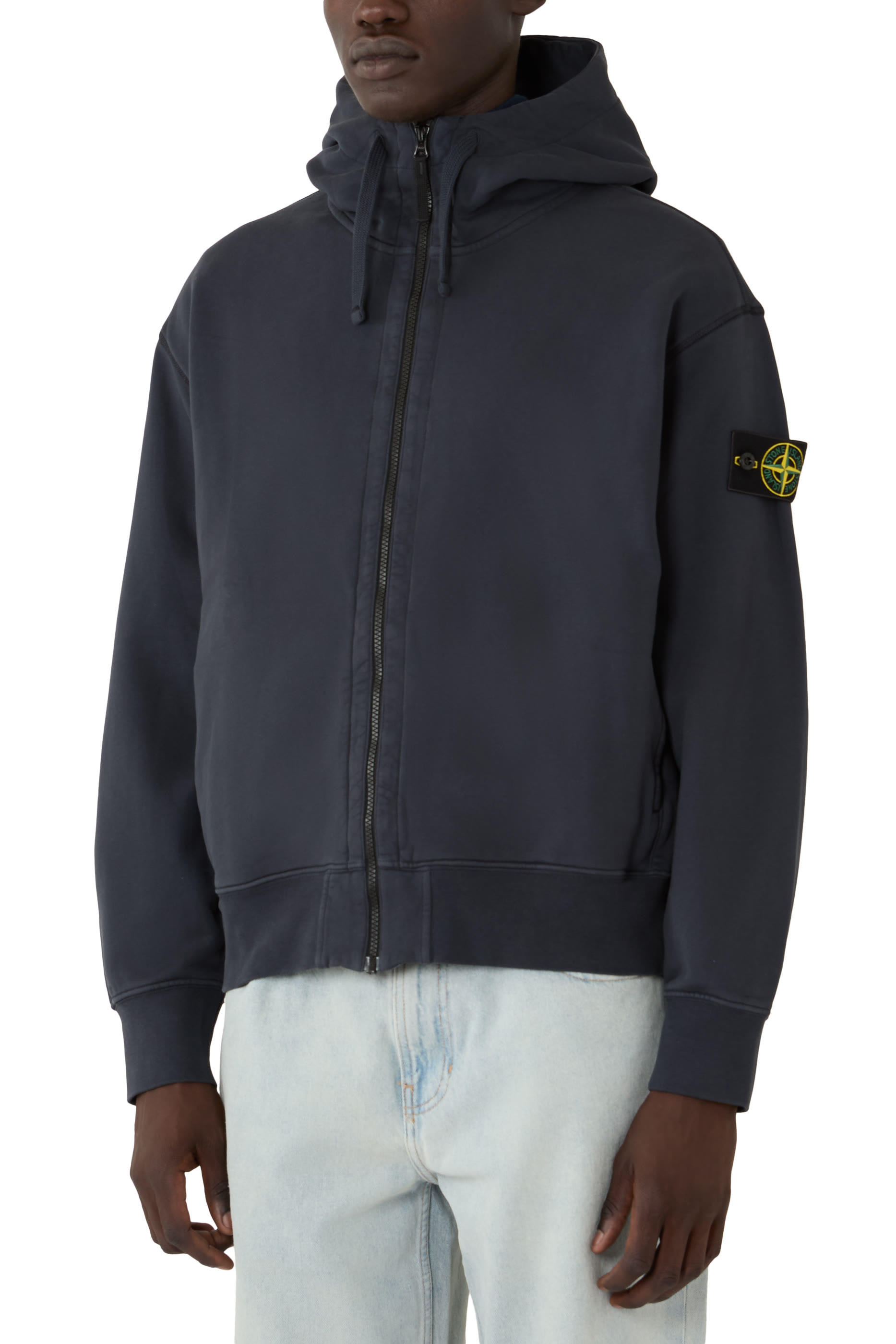 Zip-Up Pocket Hooded Sweatshirt