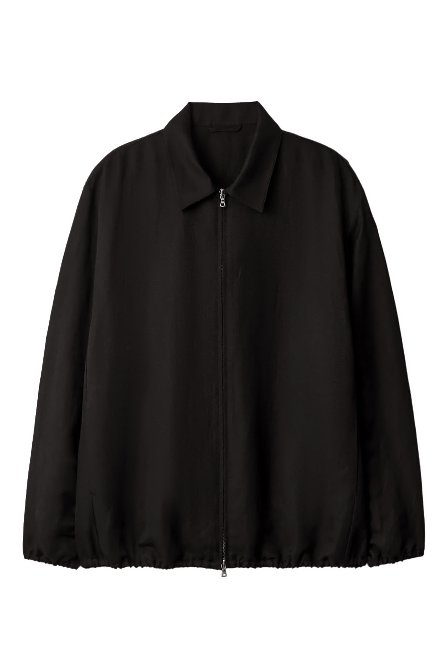 Silk Linen Twill Light Zip Jacket