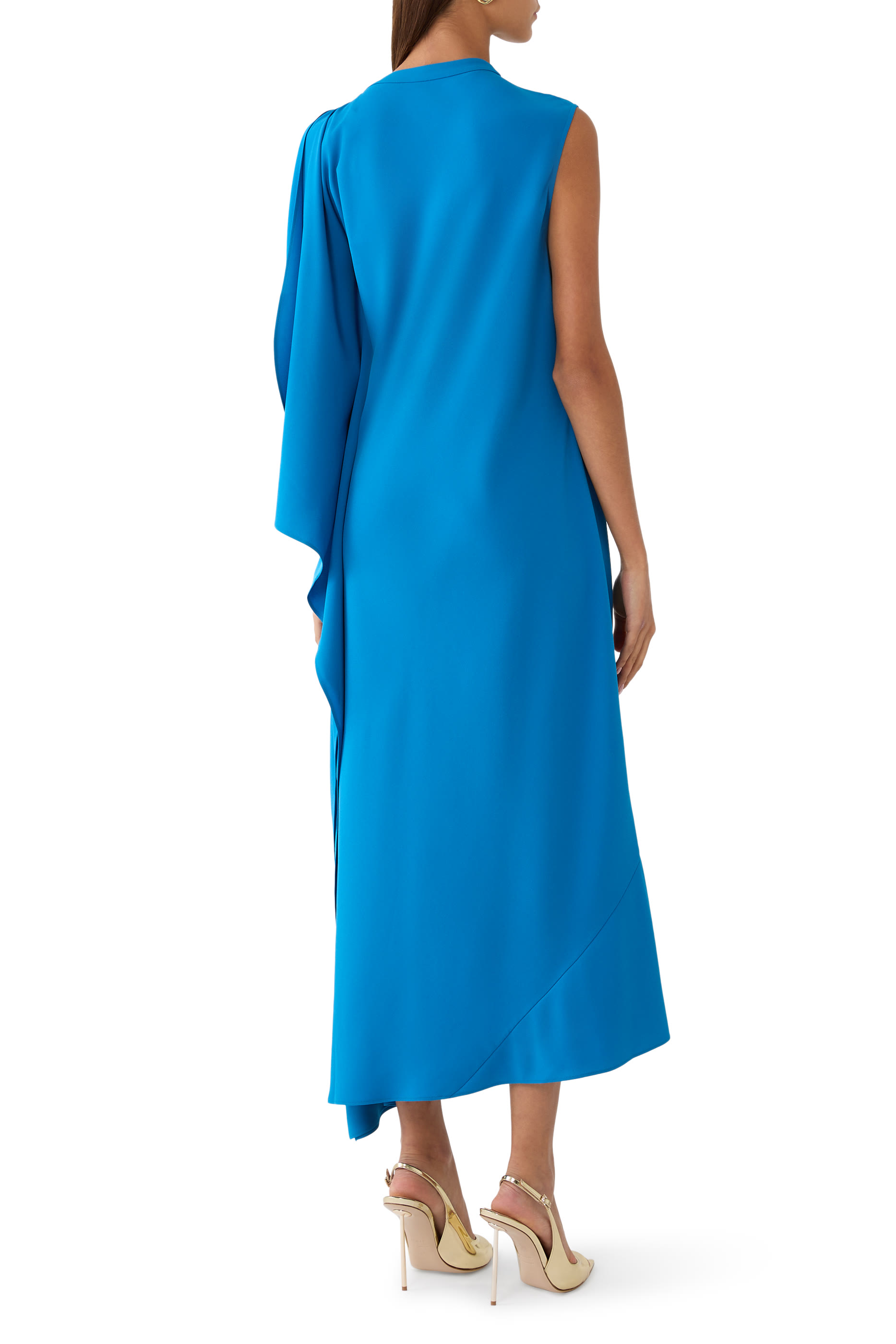 Aly Crepe Cape Dress