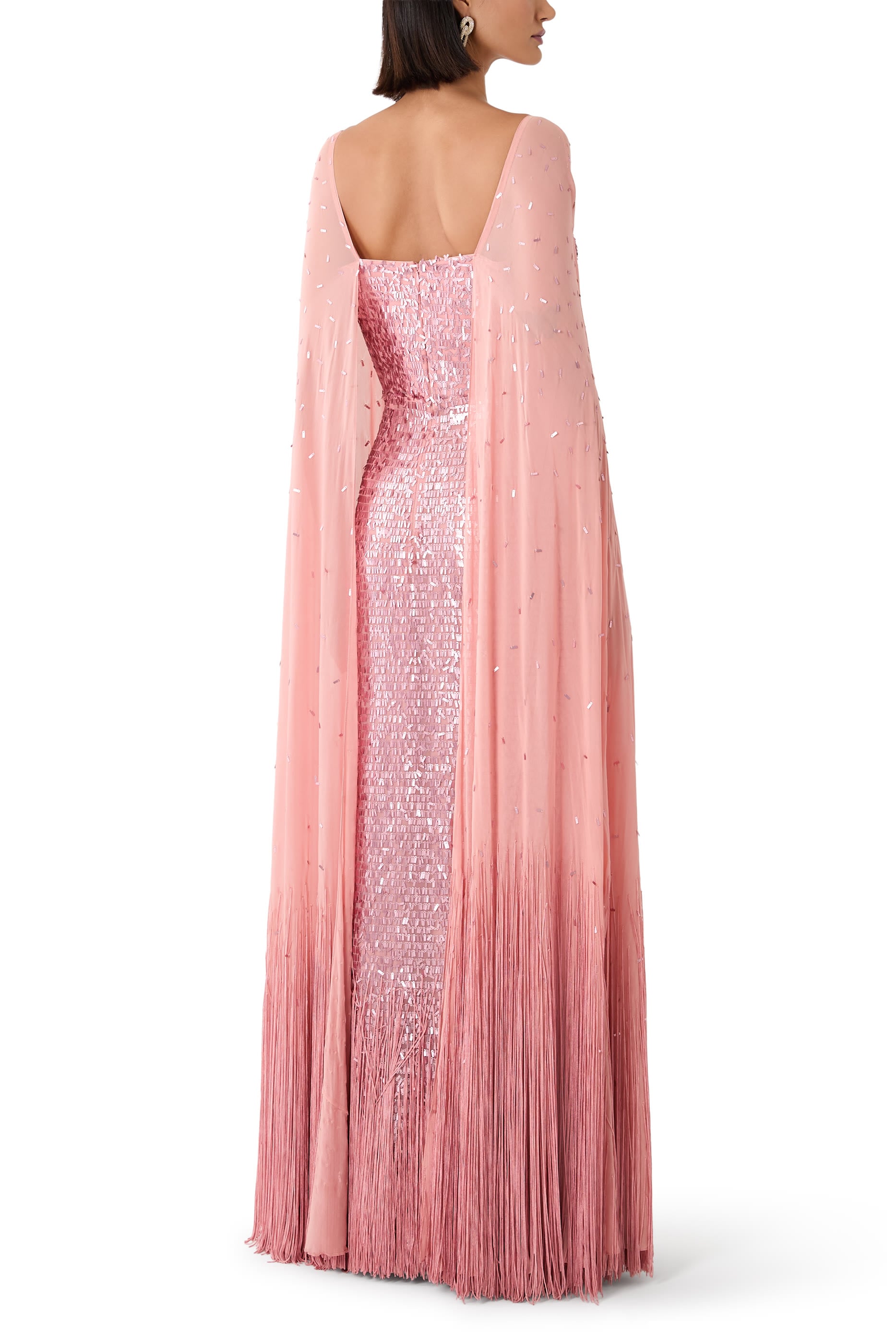 Cape Sleeve Gown