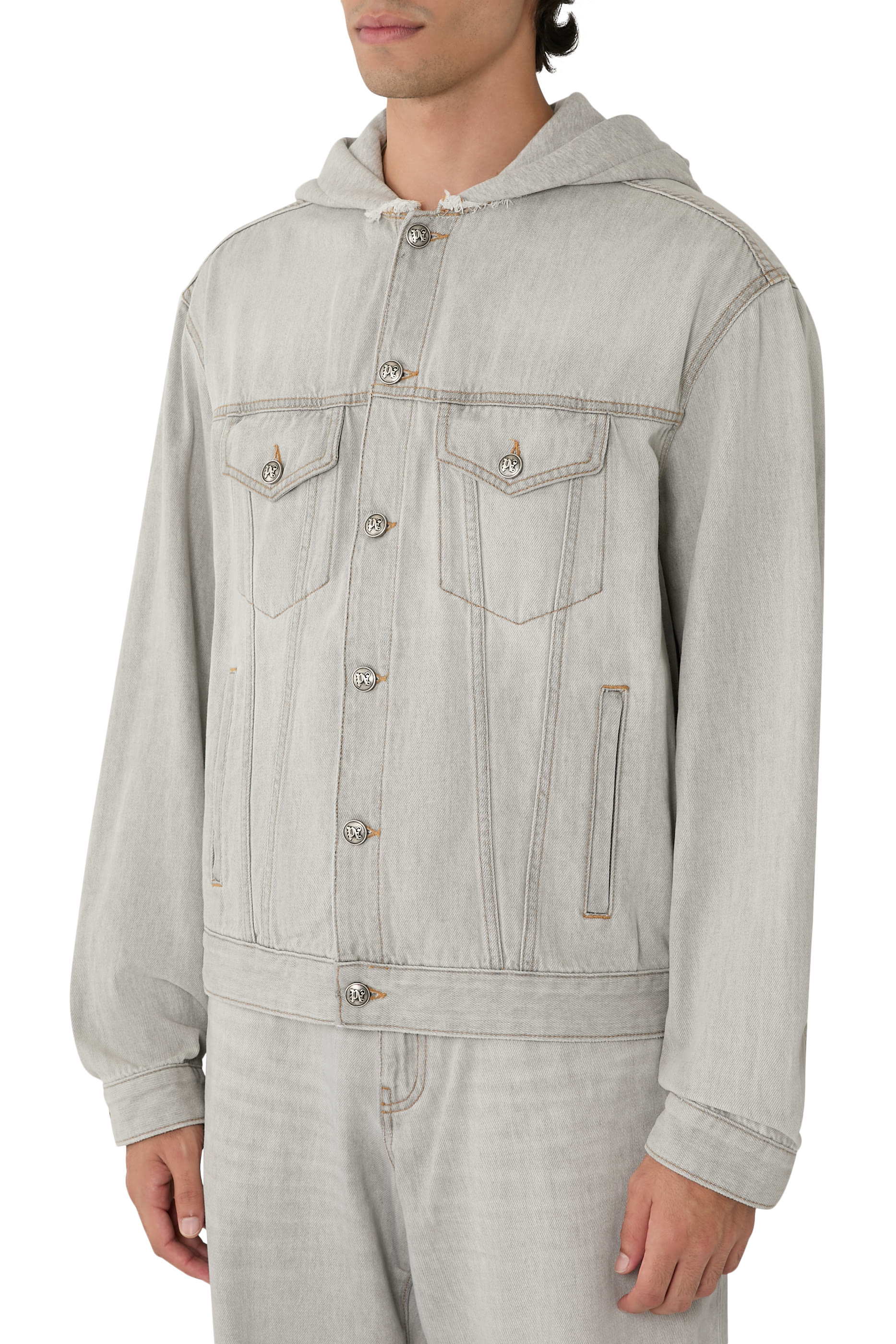 Curved Logo Denim Jacket