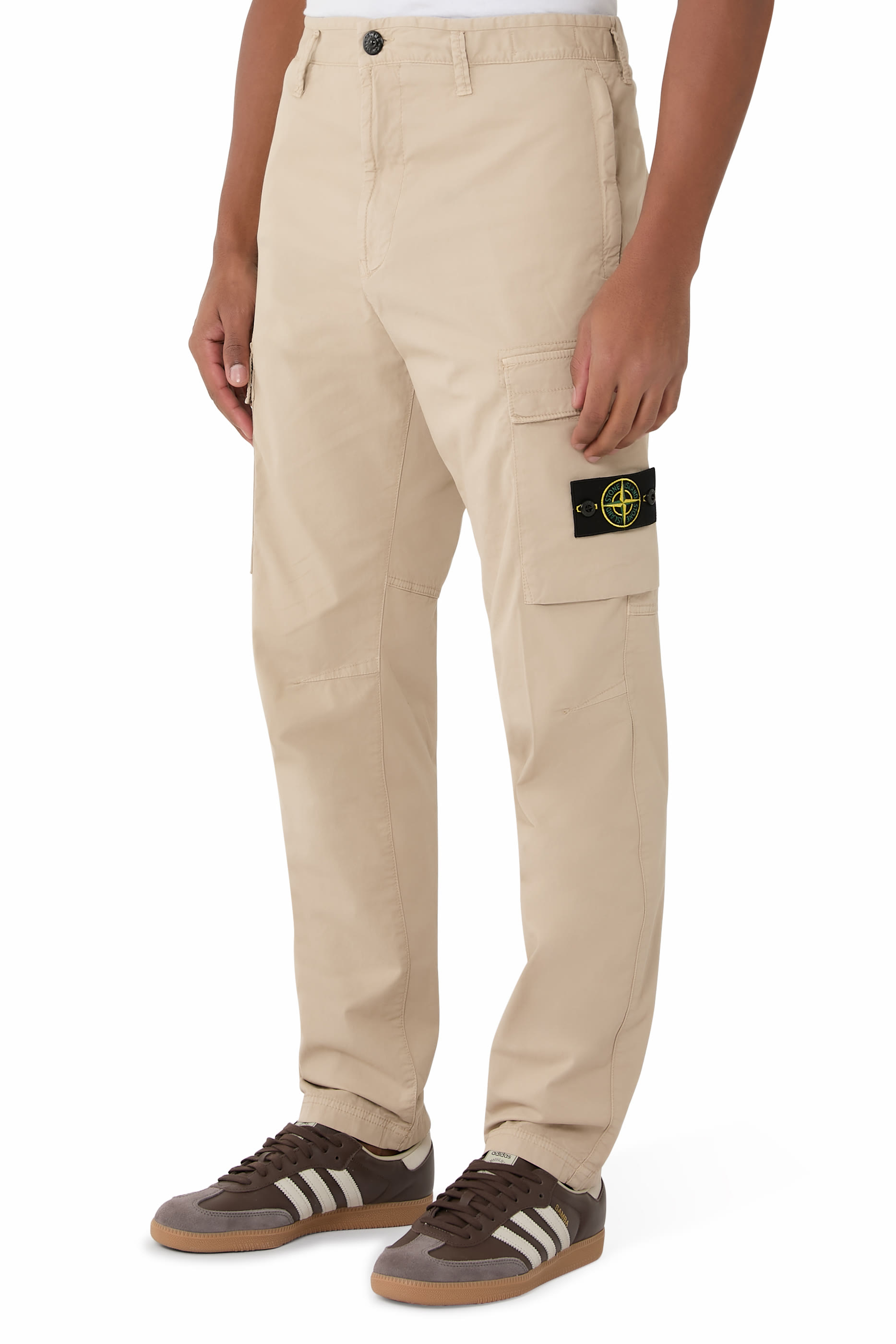 Supima&reg; Cotton Twill Stretch Cargo Trousers