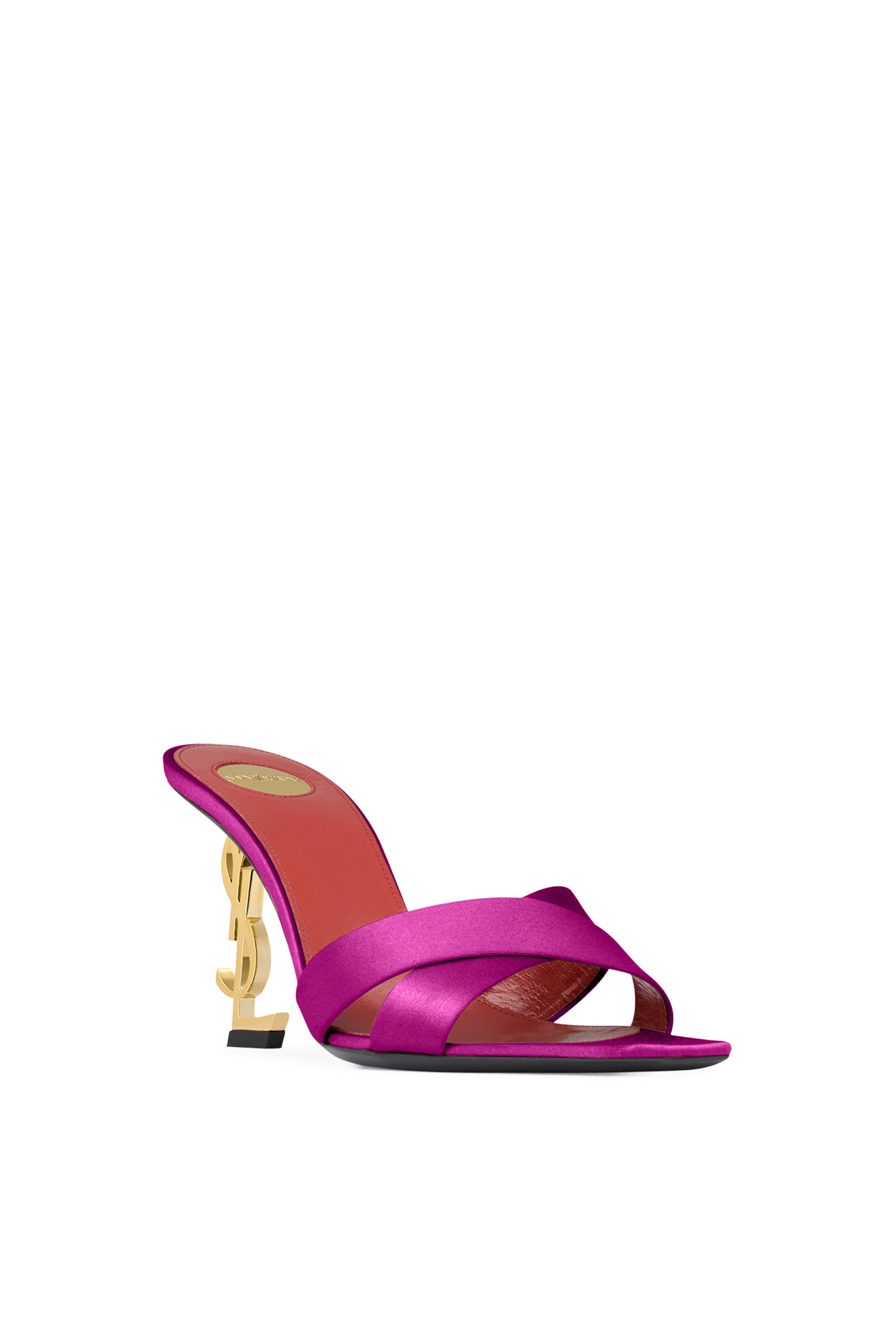 Opyum 85 Mules in Satin Crepe