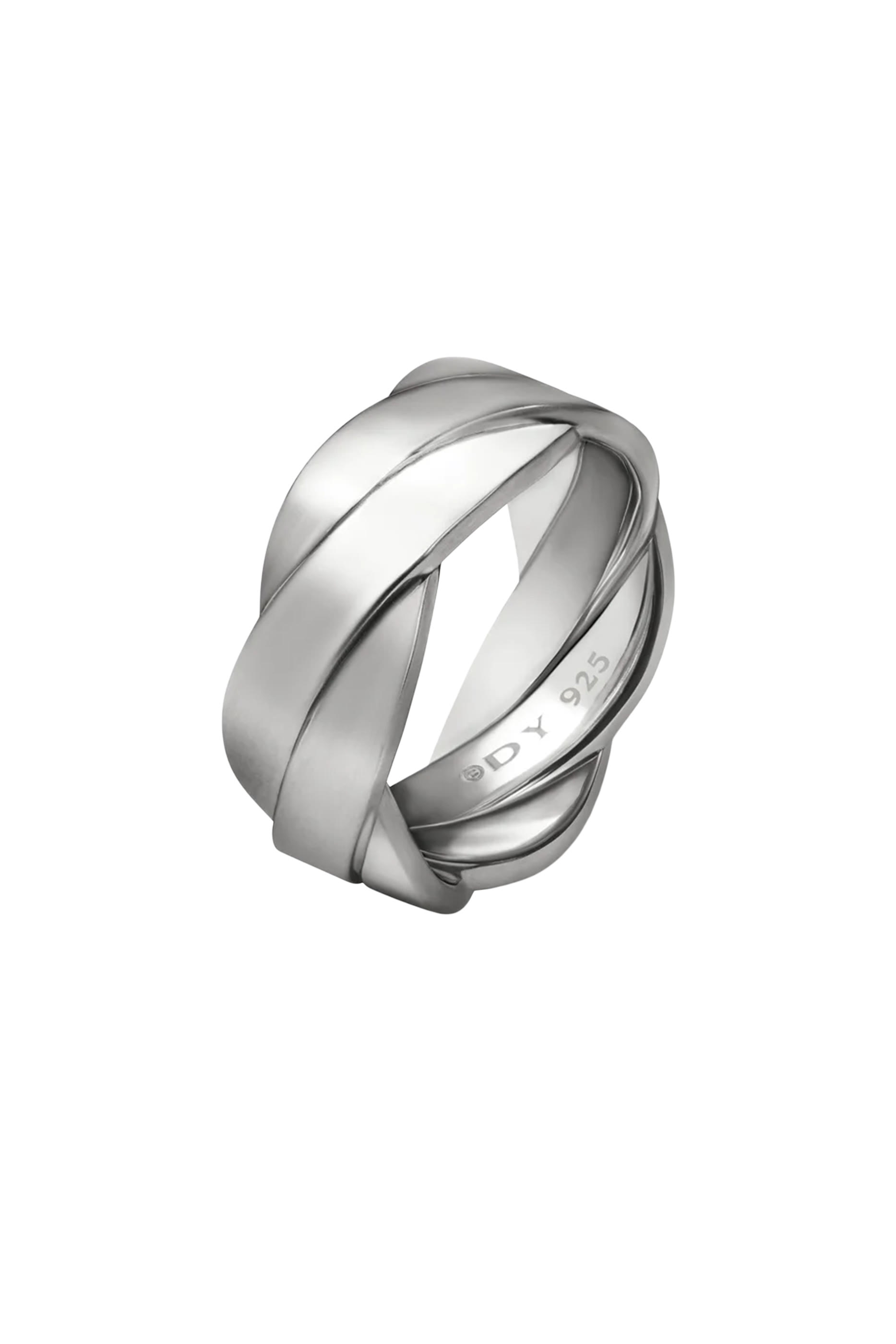 Streamline® Two Row Band Ring, Sterling Silver & Diamonds