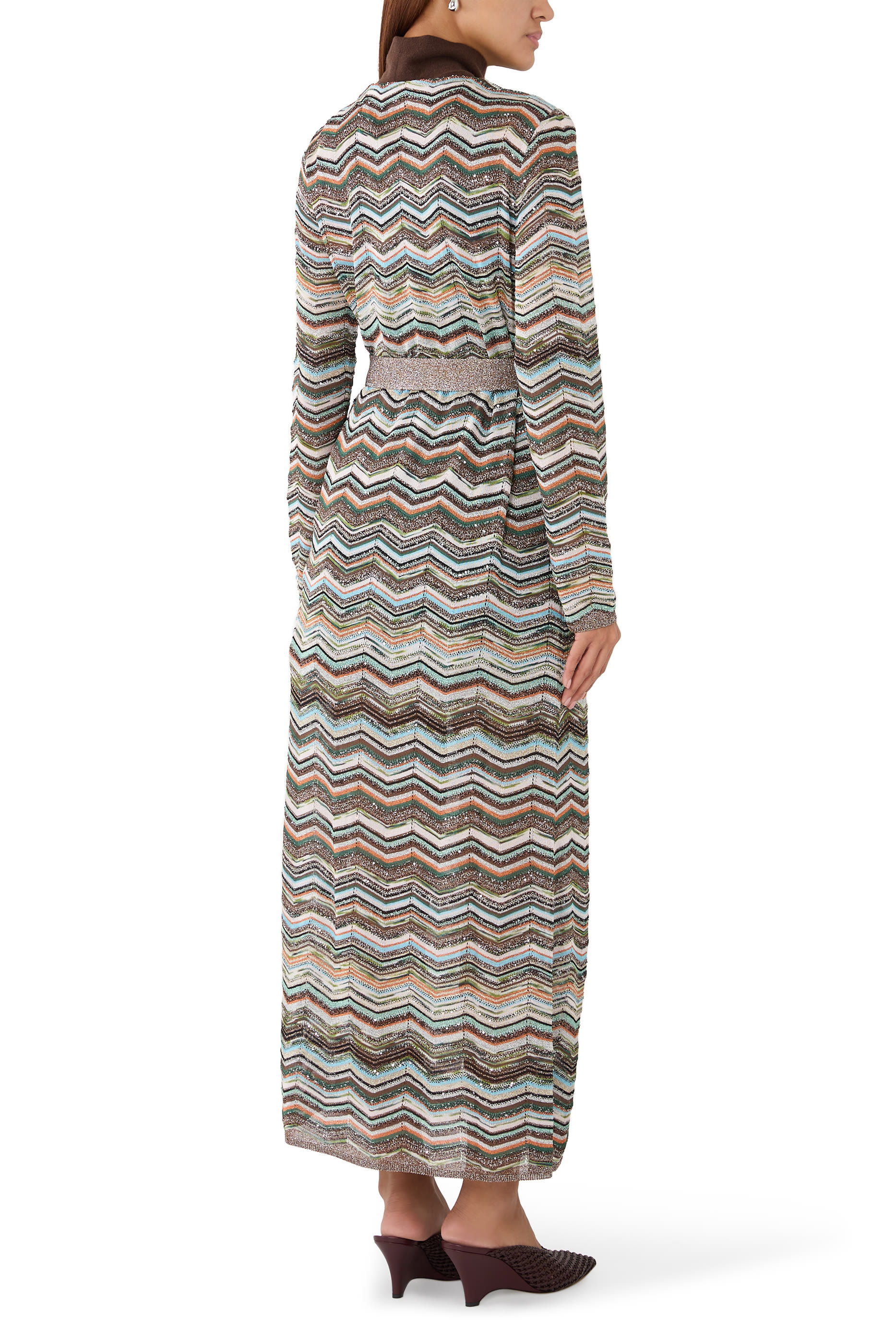 Chevron Sequinned Cardigan