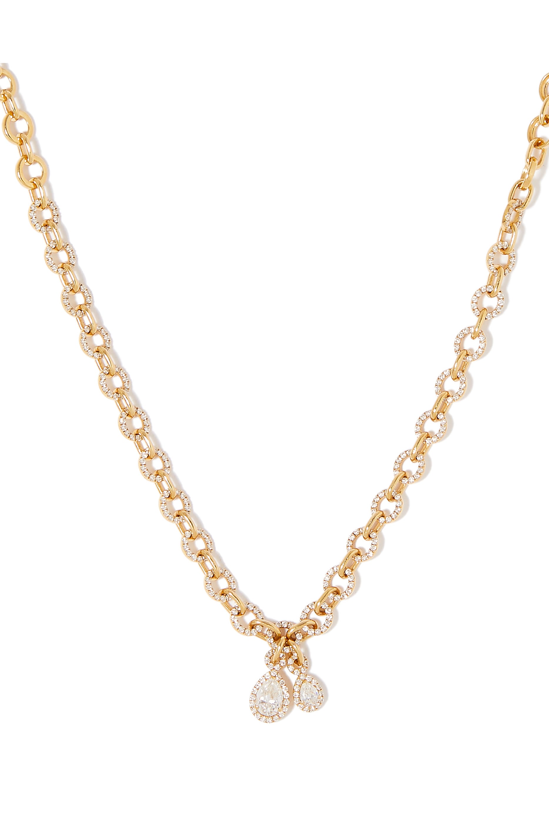 Chaines Necklace, 18k Yellow Gold & Diamonds