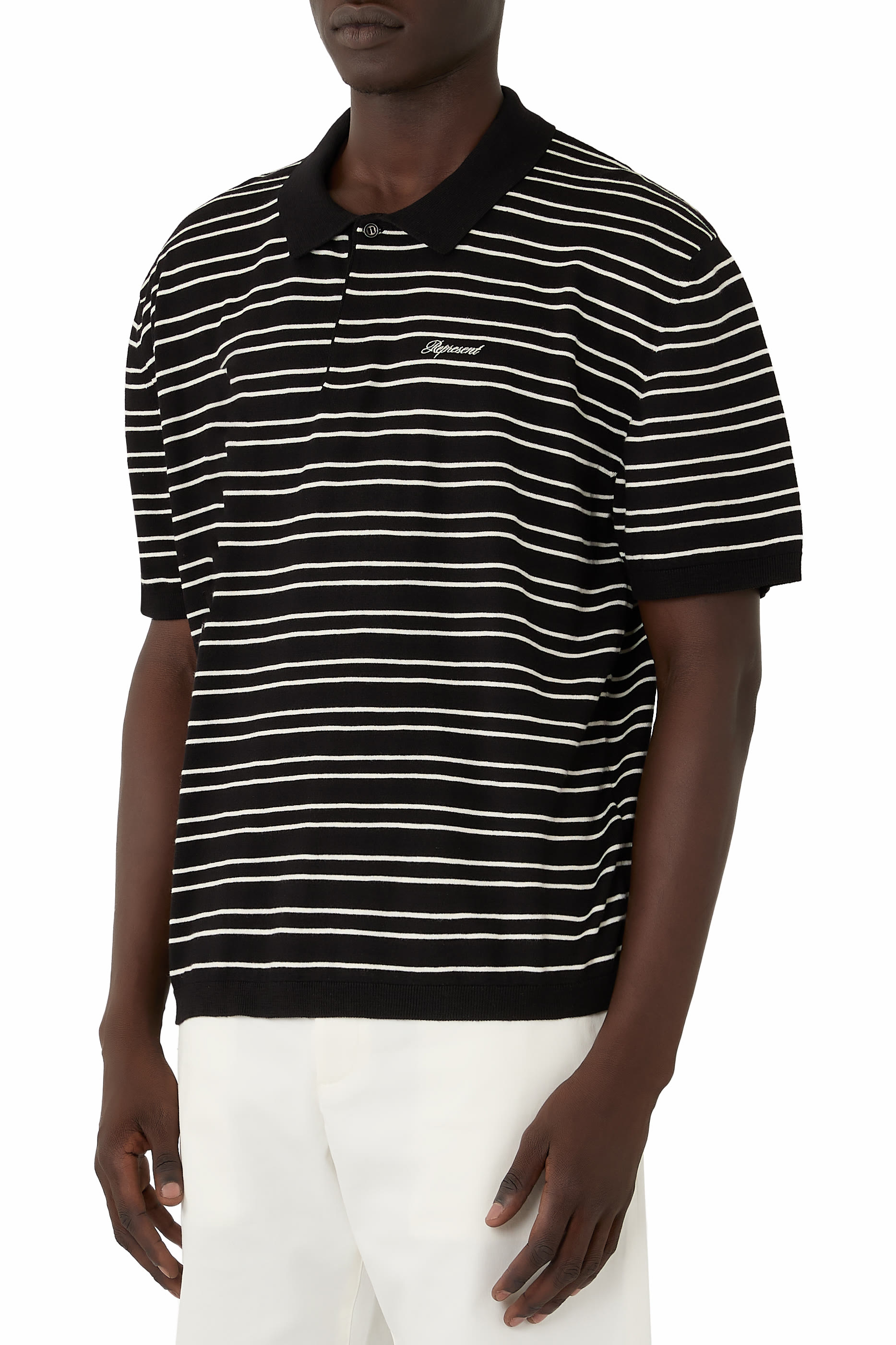California Striped Knit Polo