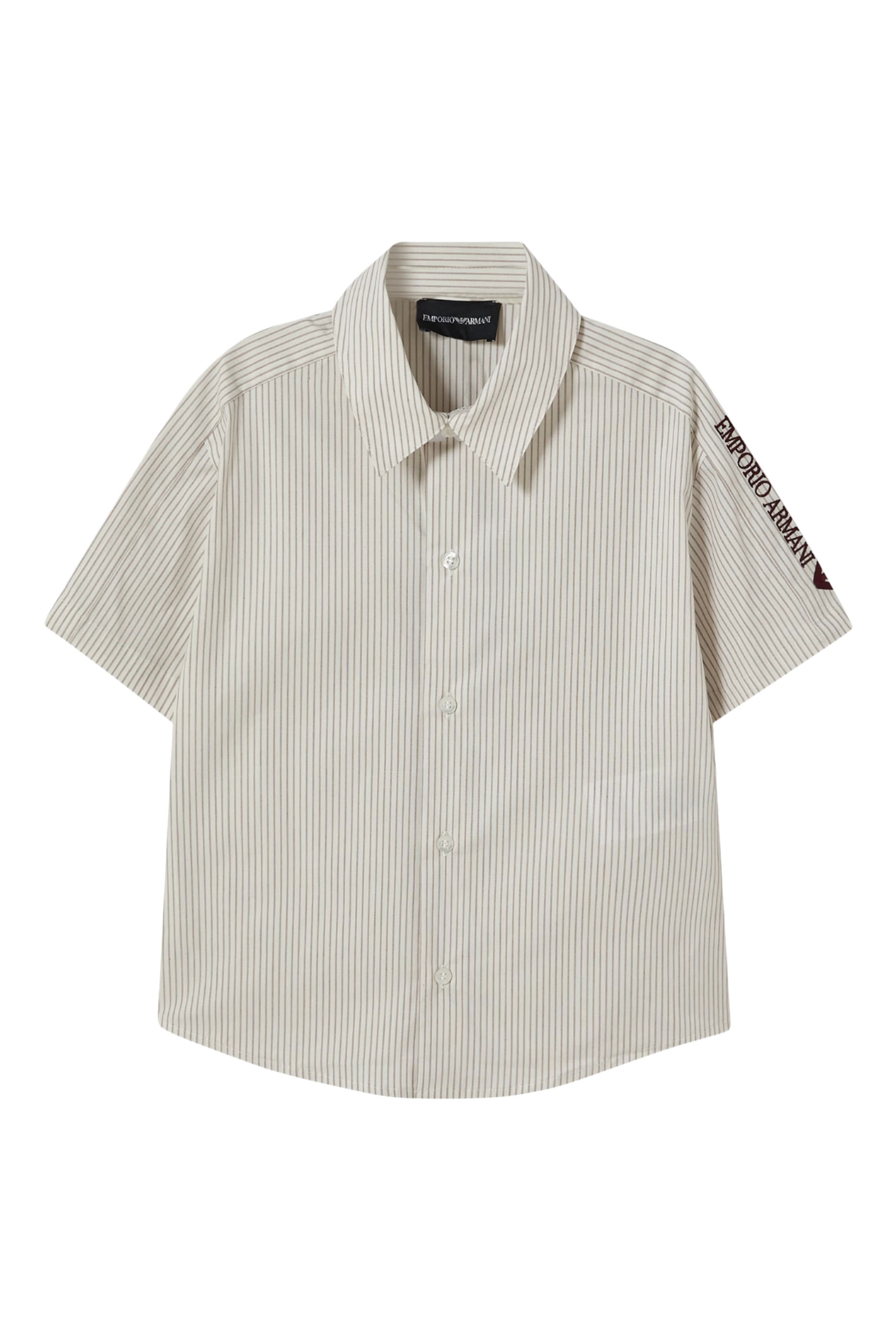 Kids Pinstriped Classic Collar Shirt