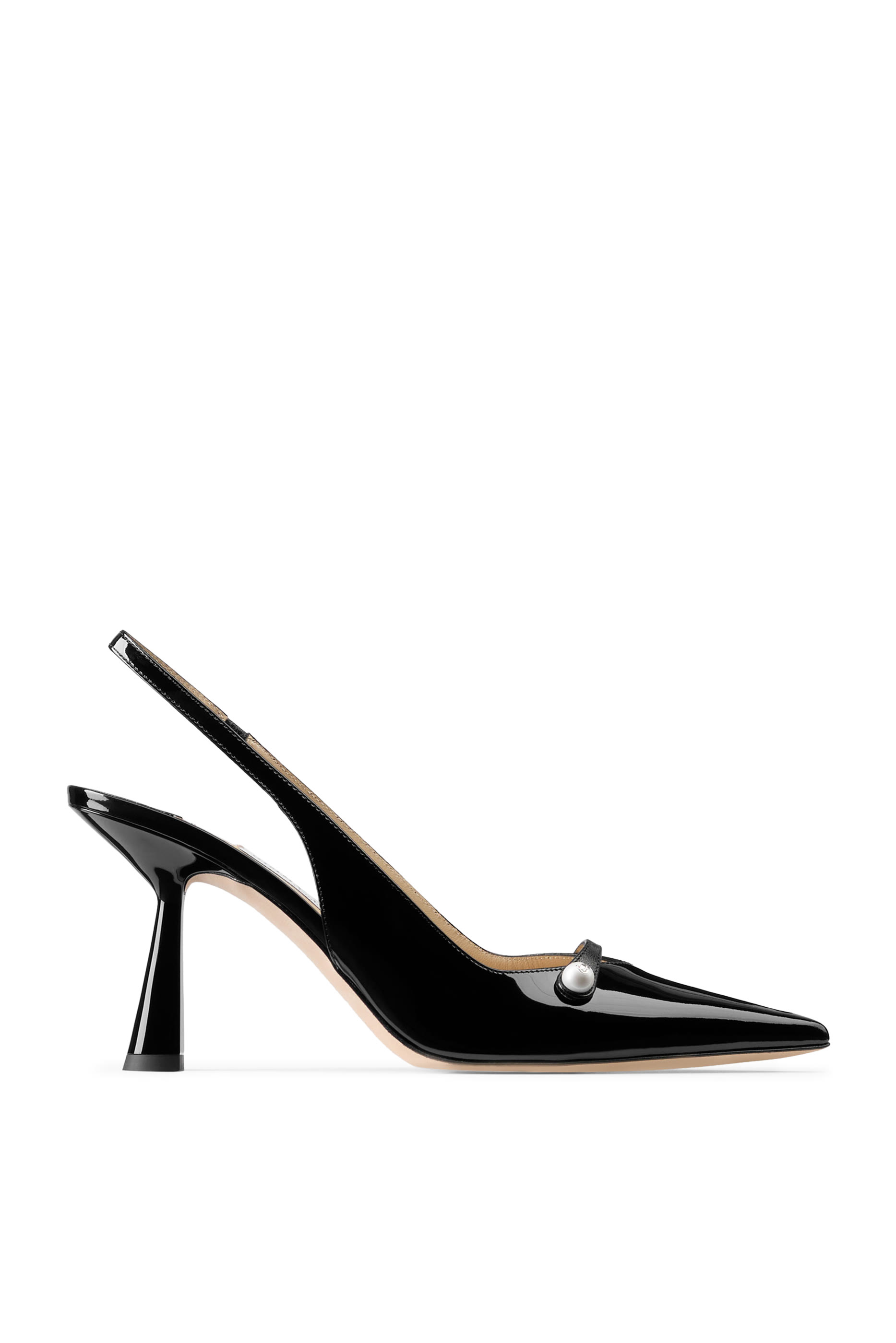 Amita 85 Patent Nappa Leather Slingbacks