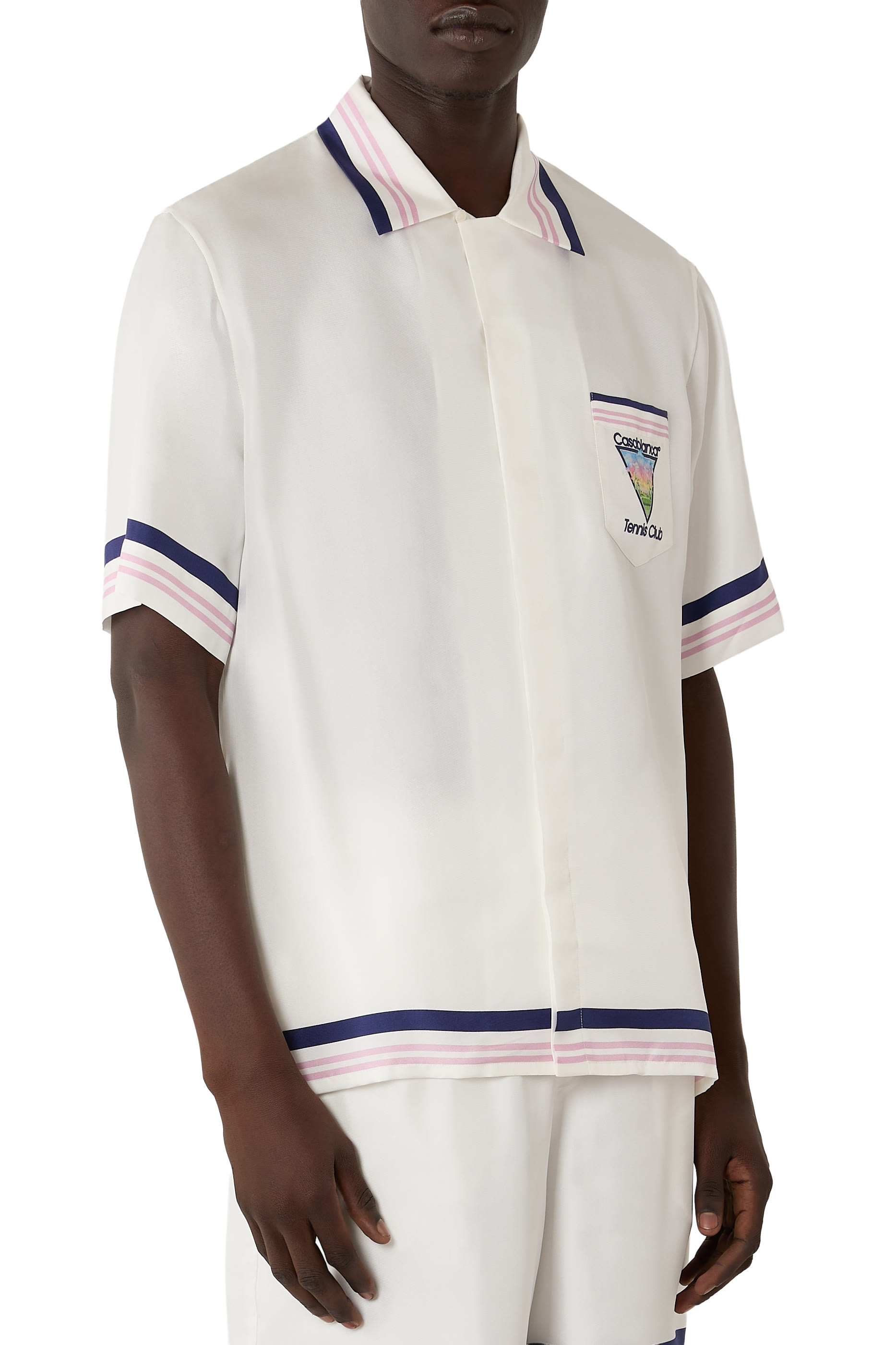 Radiating Monogram Silk Shirt