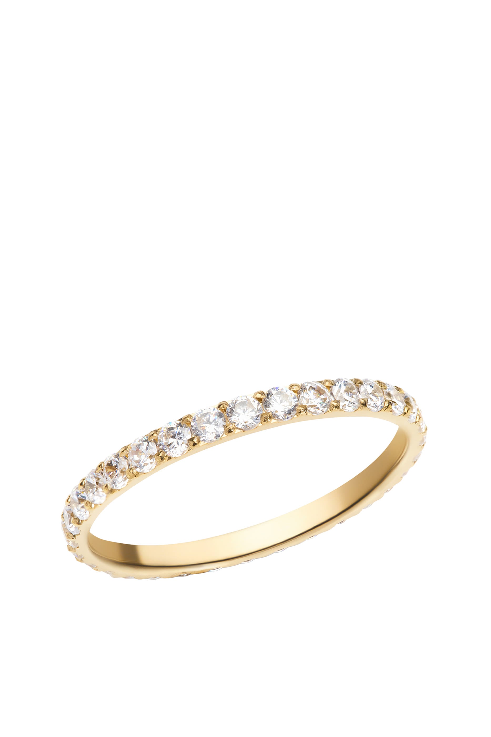 Mirelle Eternity Ring, Stainless Steel & Cubic Zirconia Crystals