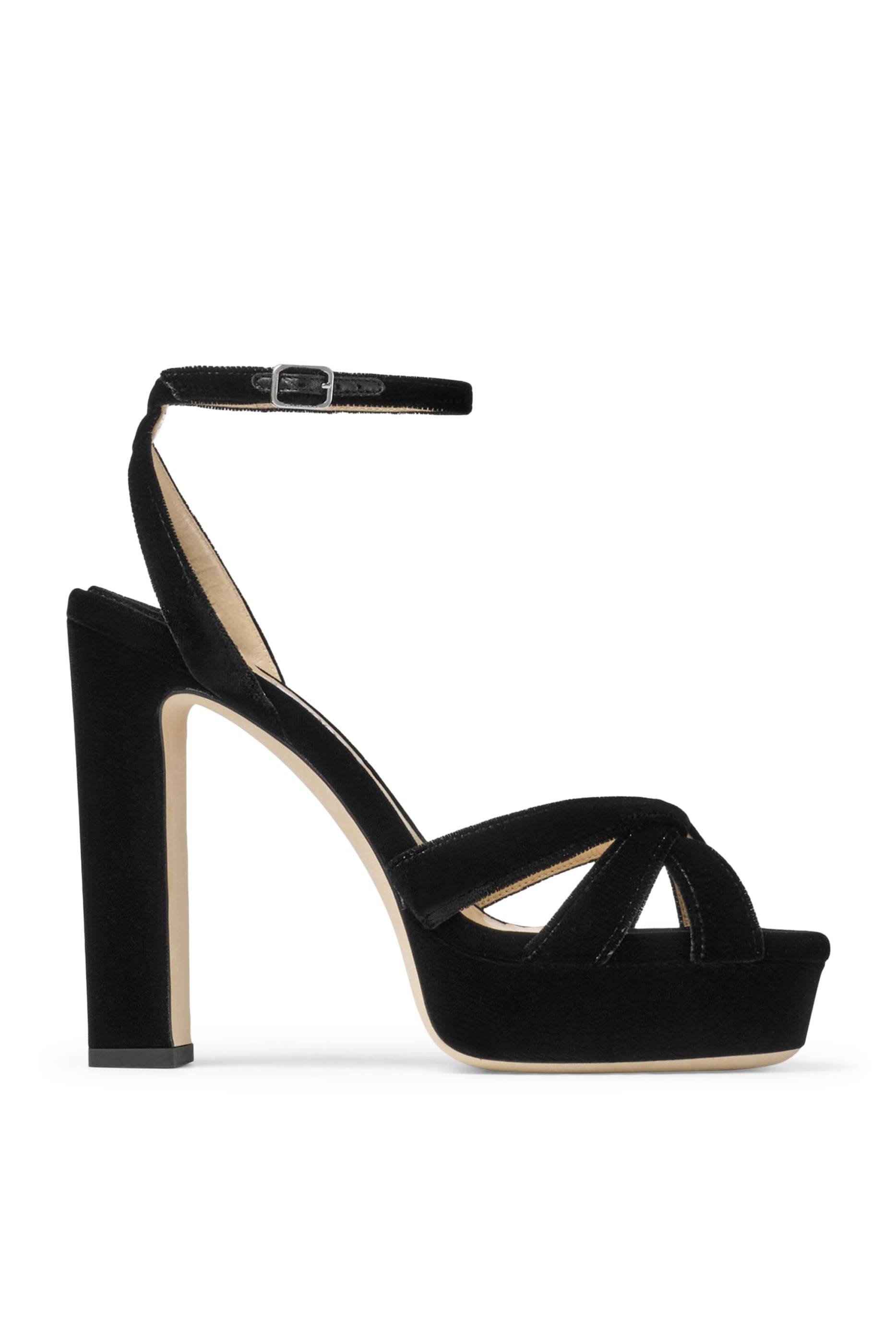 Heloise 120 Velvet Platform Sandals