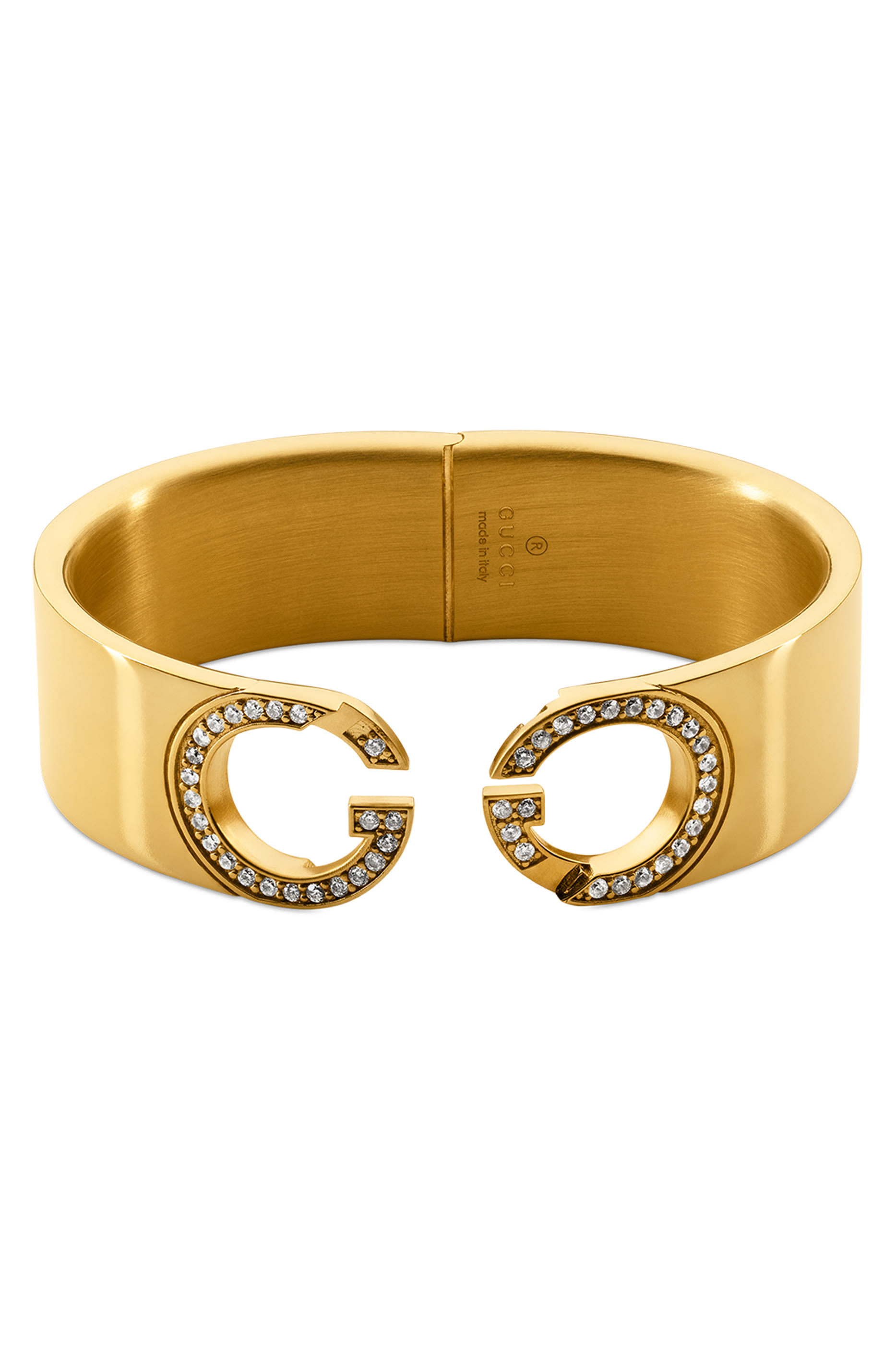 GG Interlocking Crystal Cuff Bracelet