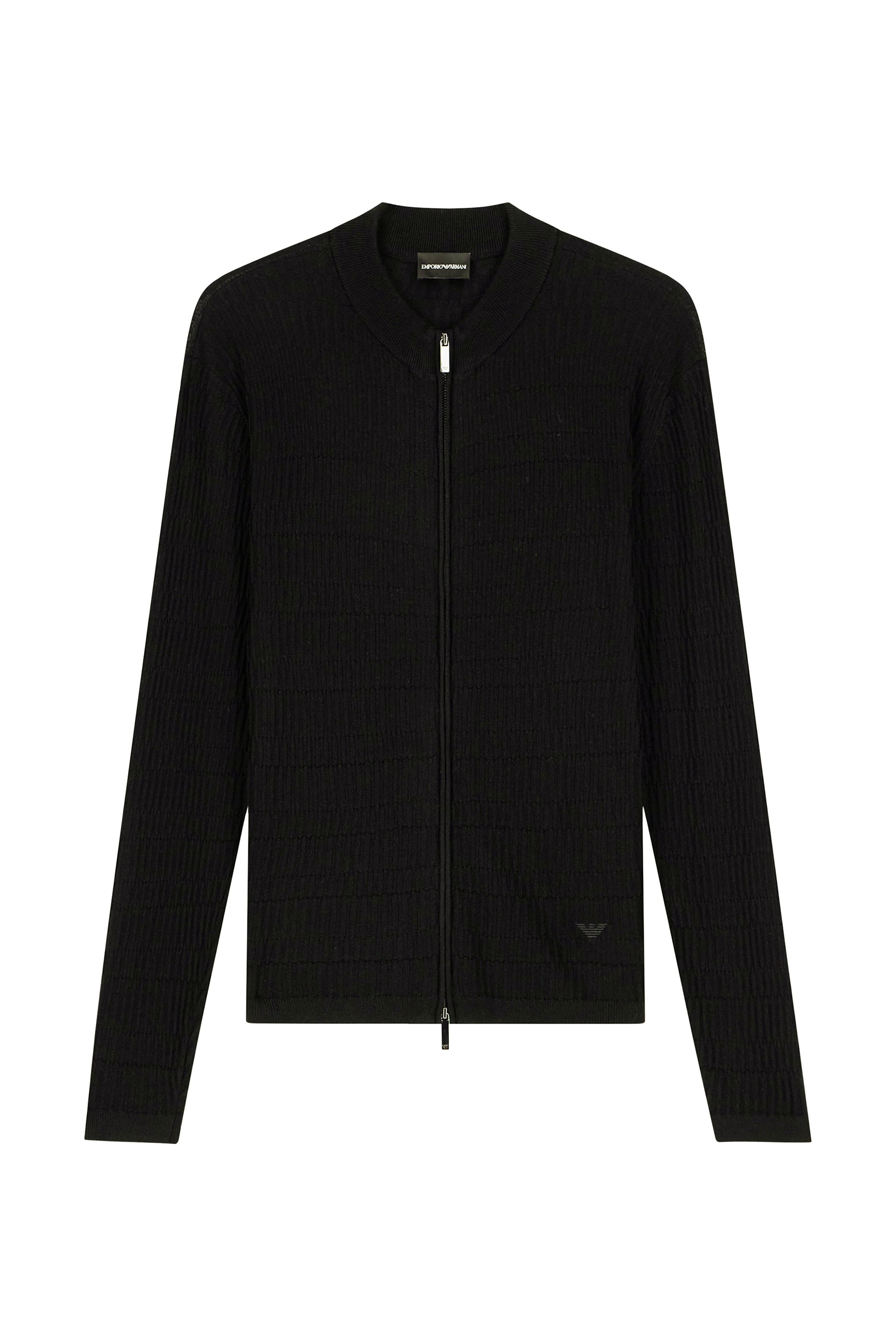 Virgin Wool Cardigan with a Regular Fit and Fancy Stitch 