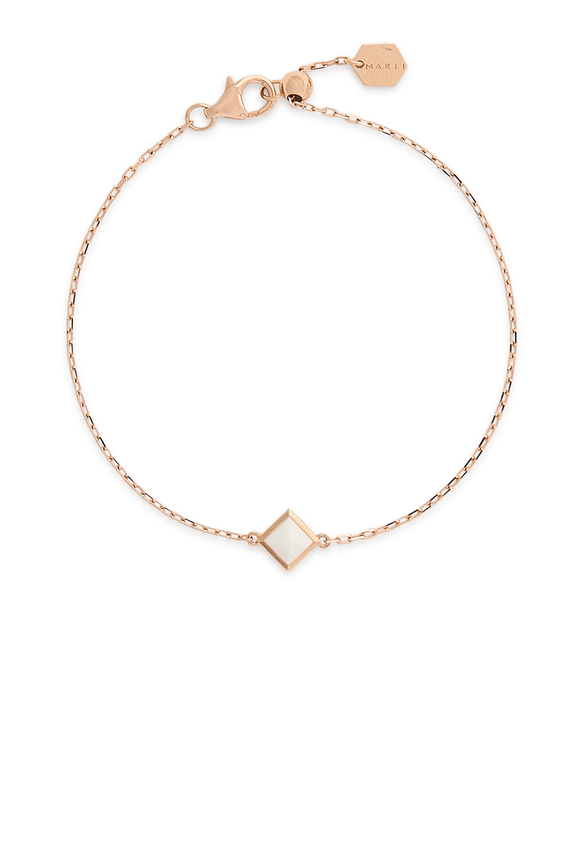 Cleo Pyramid Bracelet, 18k Rose Gold