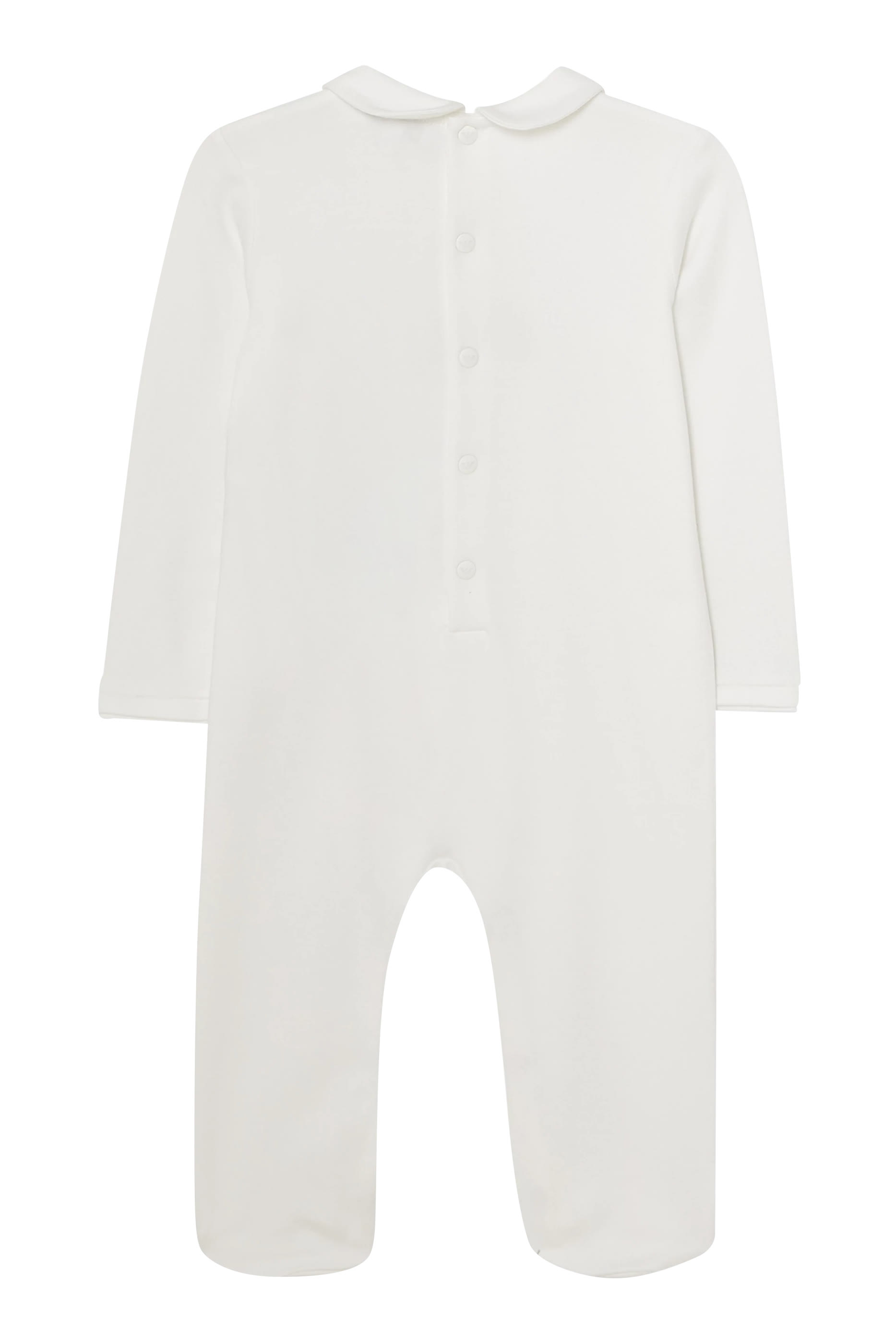 Kids EA Embroidery Peter Pan Collar Jumpsuit