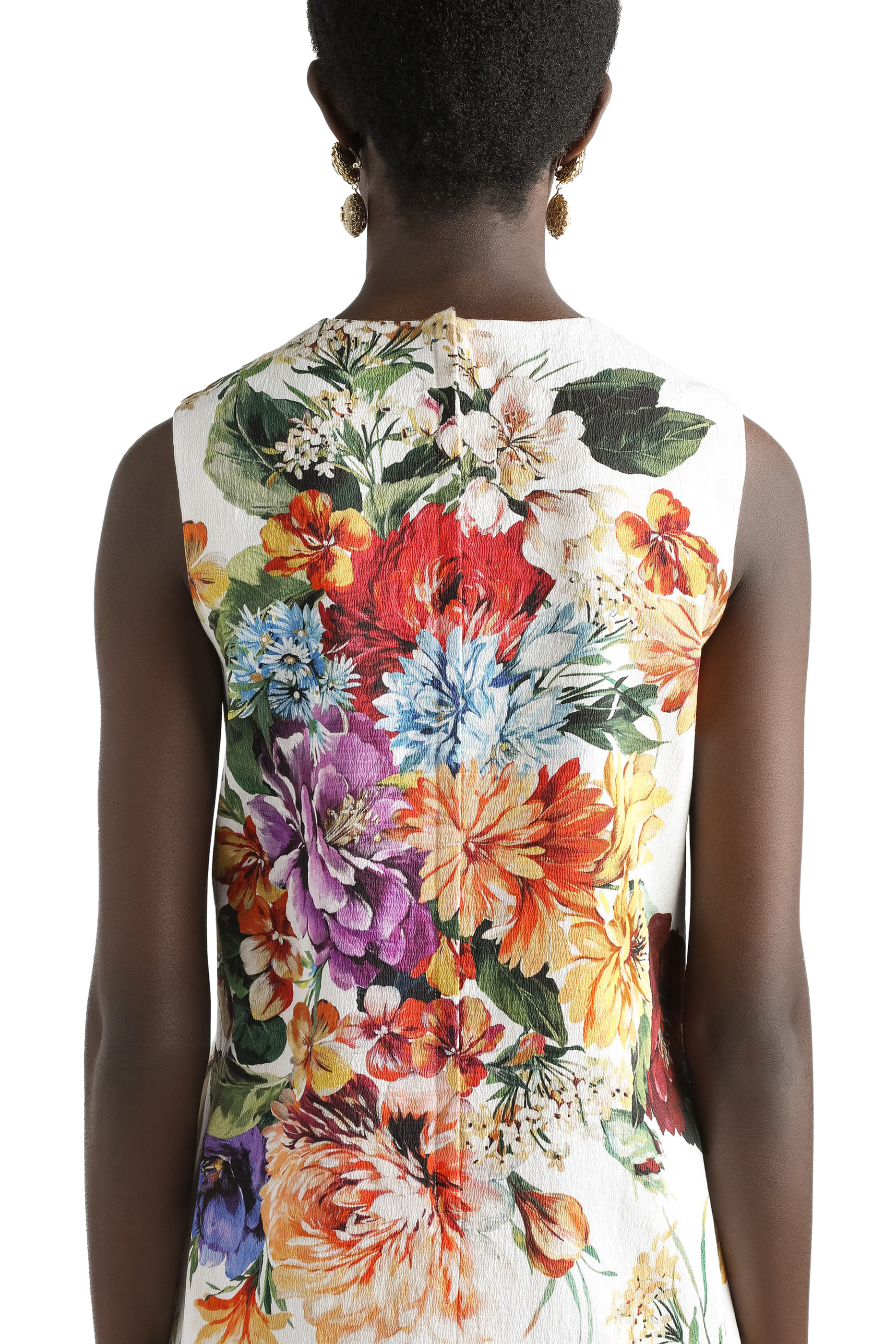 Flower Bouquet-Print Top