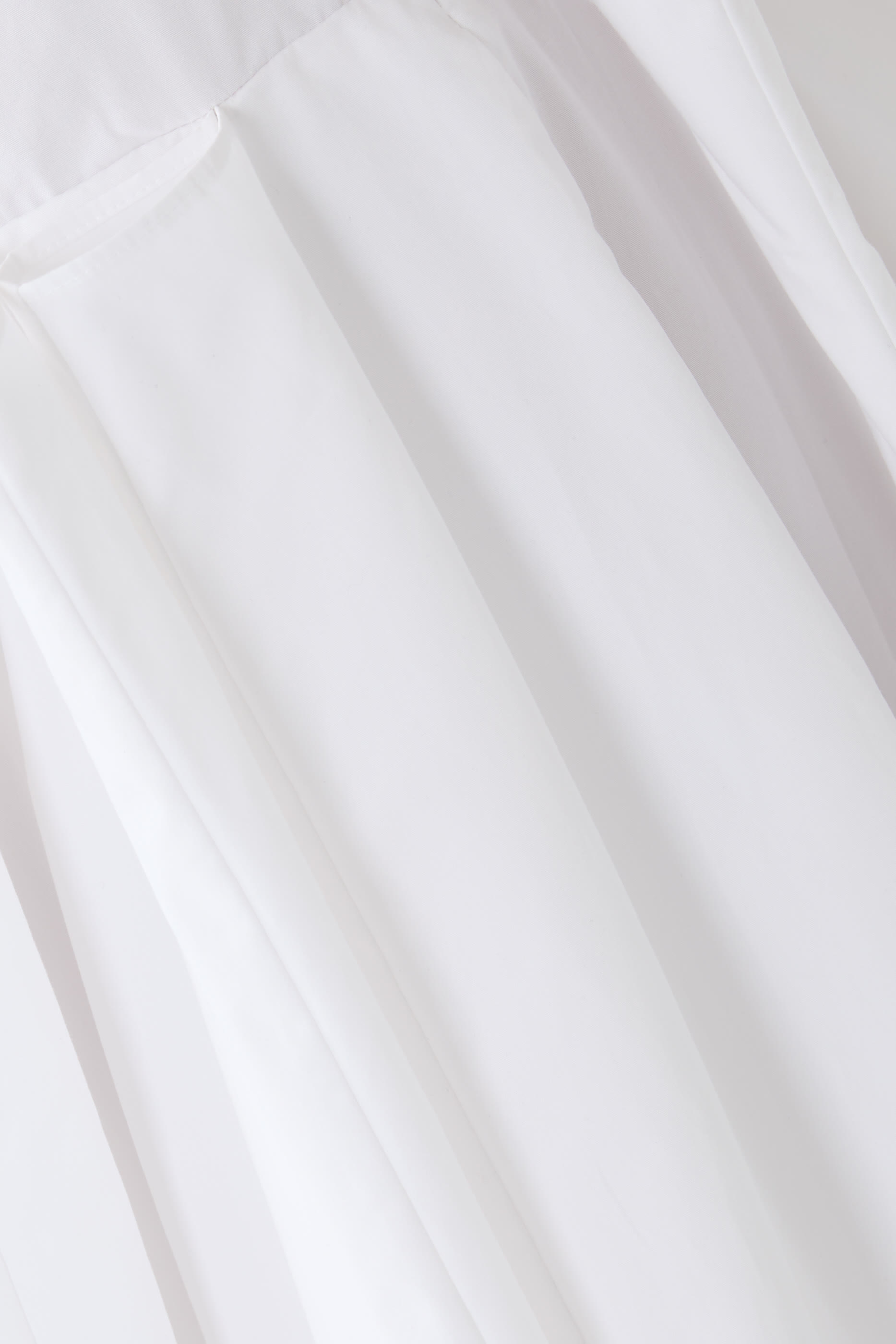 Compact Eco Poplin Pinched Pleatfull Skirt