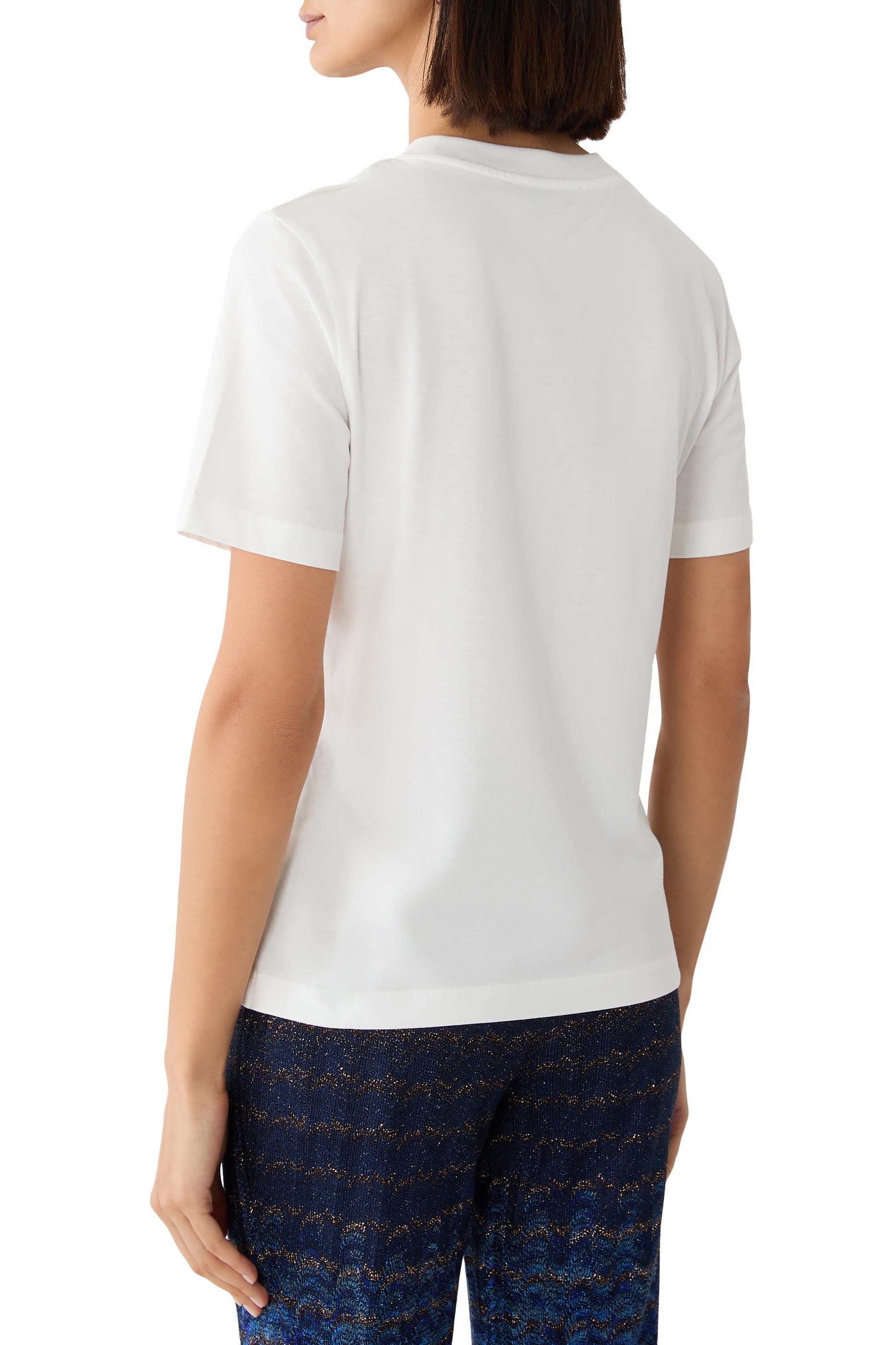 Printed Cotton Jersey Crewneck T-Shirt 