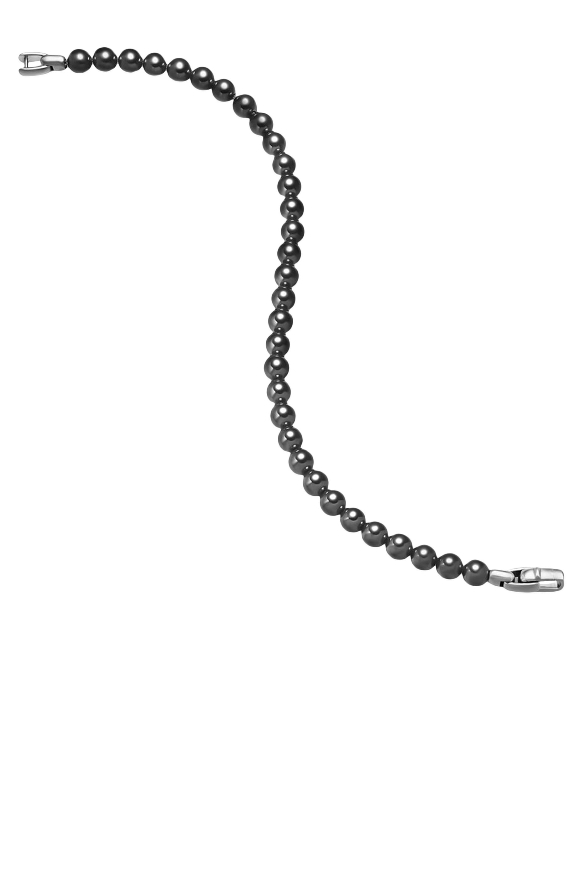 Spiritual Bracelet, Sterling Silver & Hematine Beads