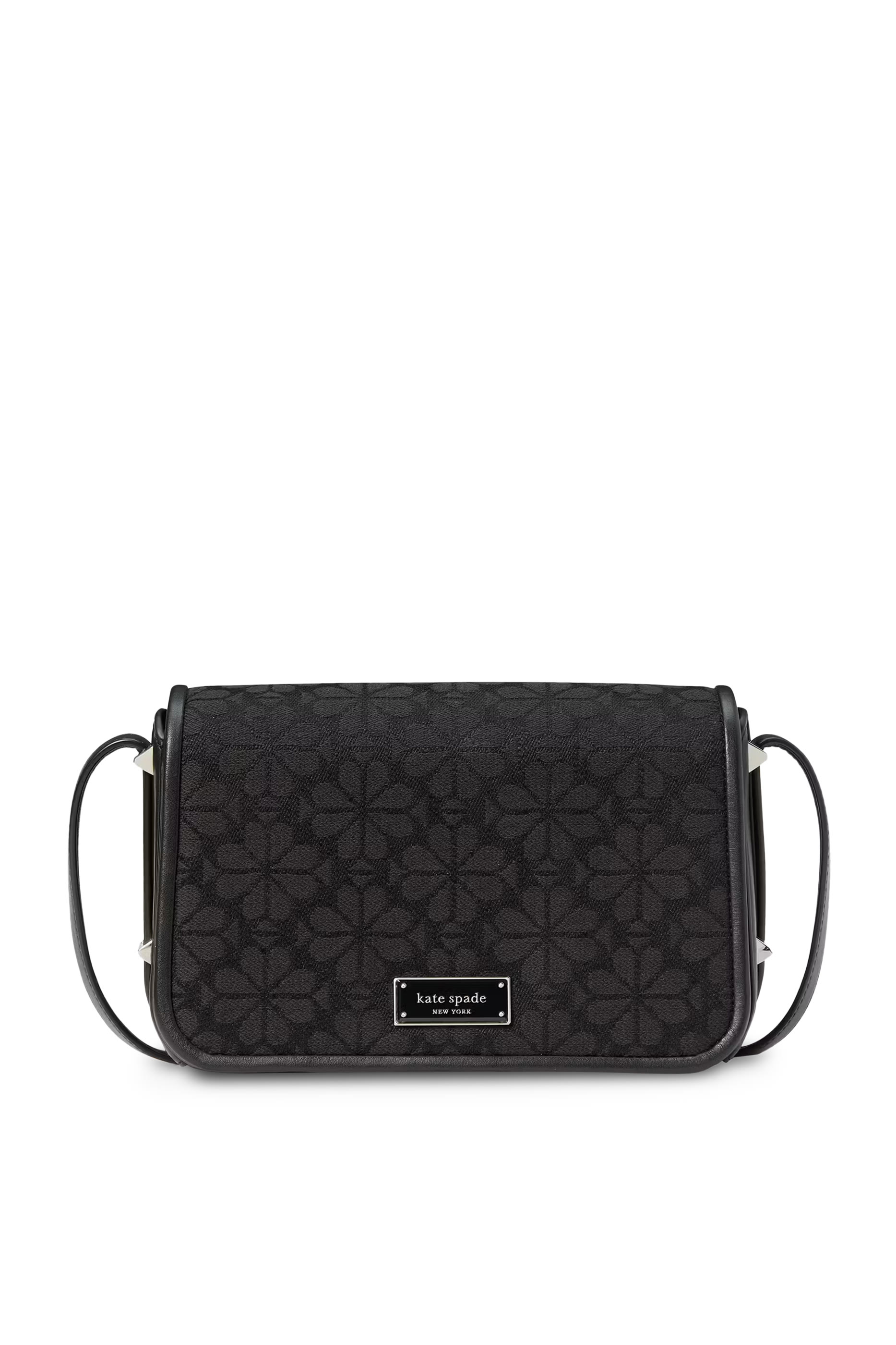 Spade Flower Jacquard Small Flap Crossbody Bag