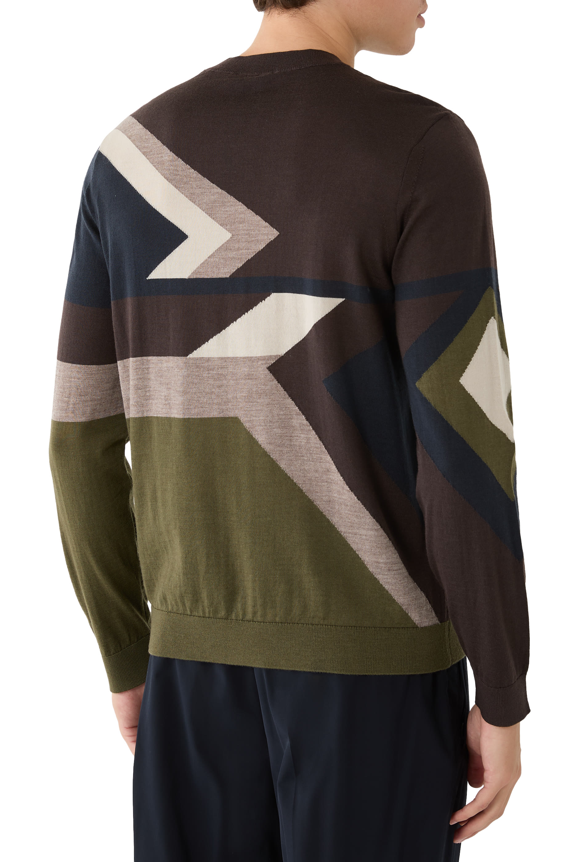 Diagonal Pattern Signature Capsule Sweater 