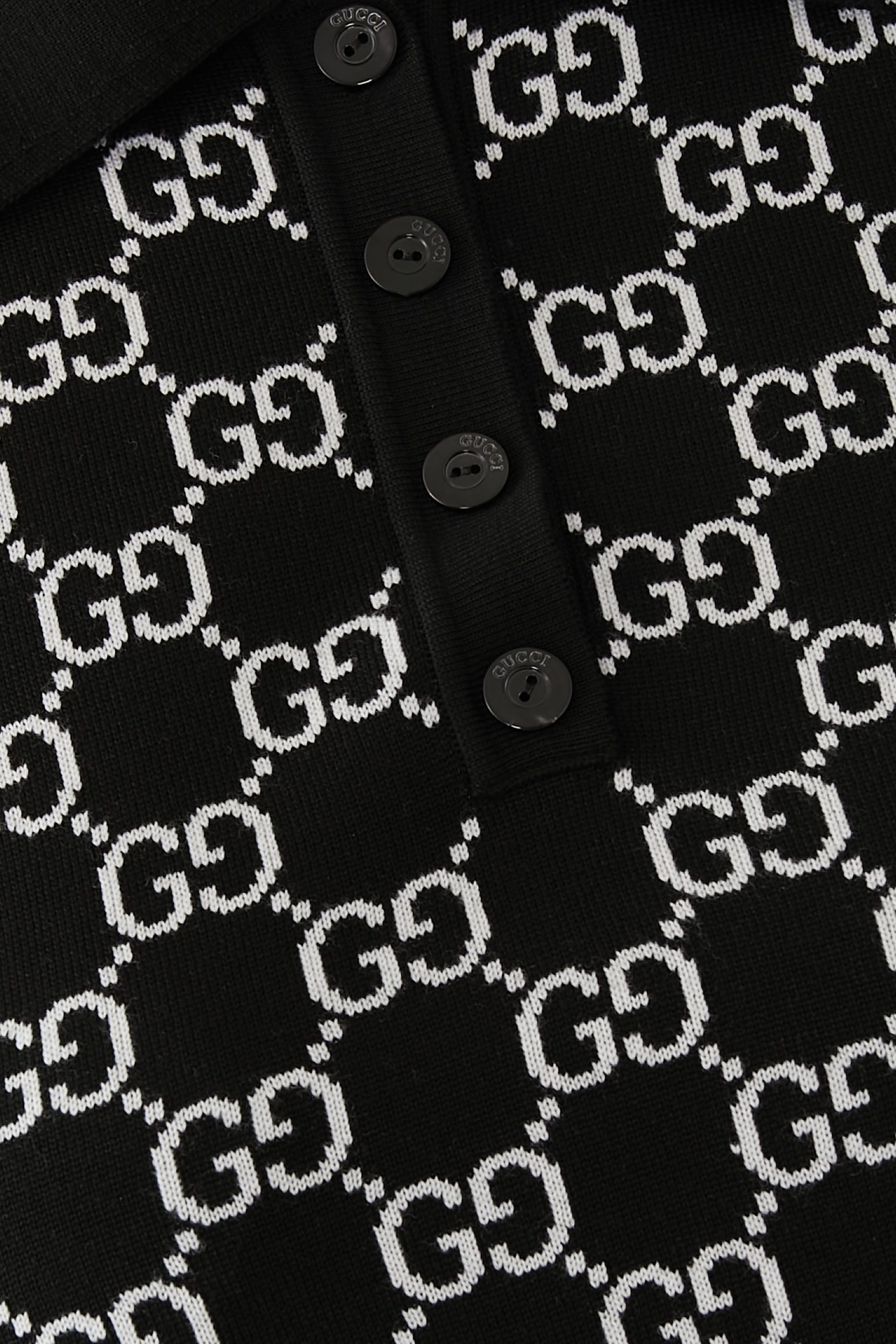 Reversible GG Wool Jacquard Polo Shirt