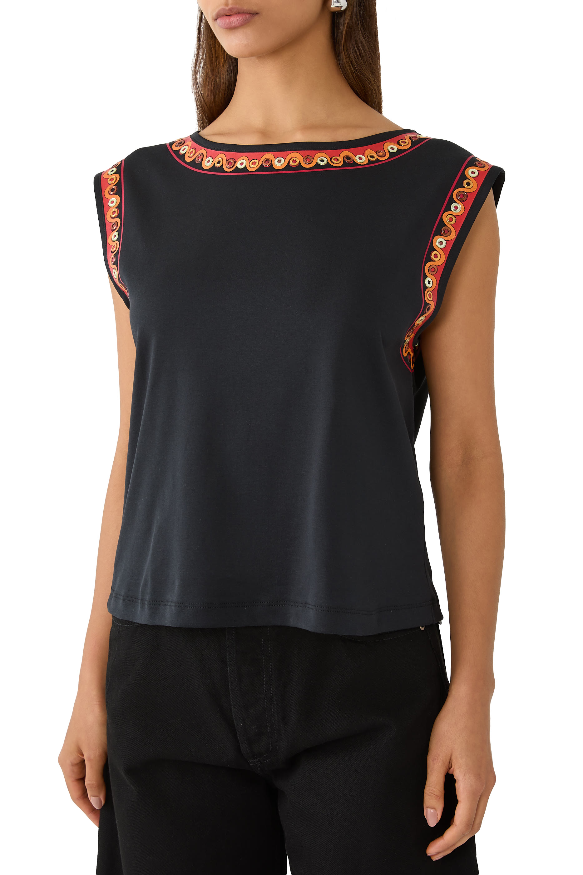 Bordi Stampa Sleeveless T-Shirt