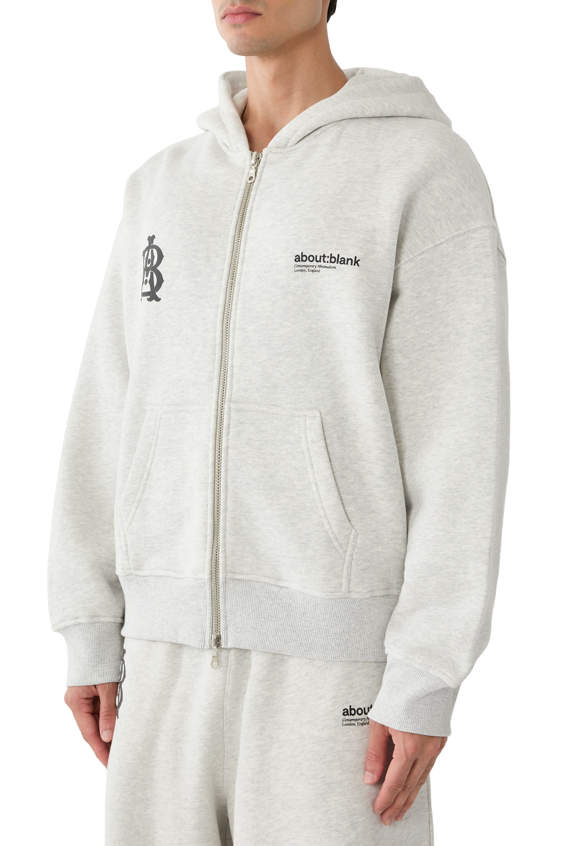 Dual Logo Zip Hoodie