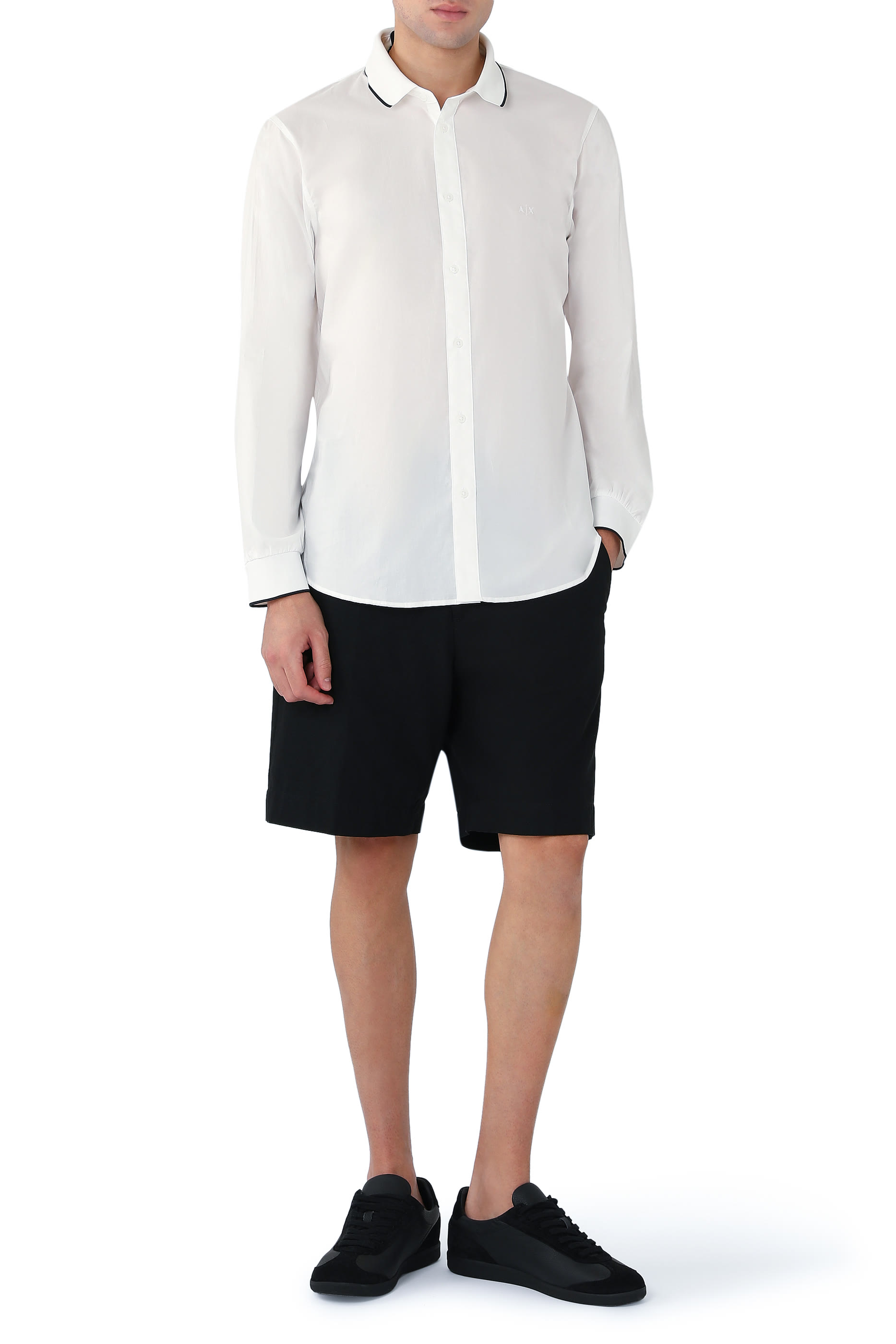 AX Logo Rib Details Shirt